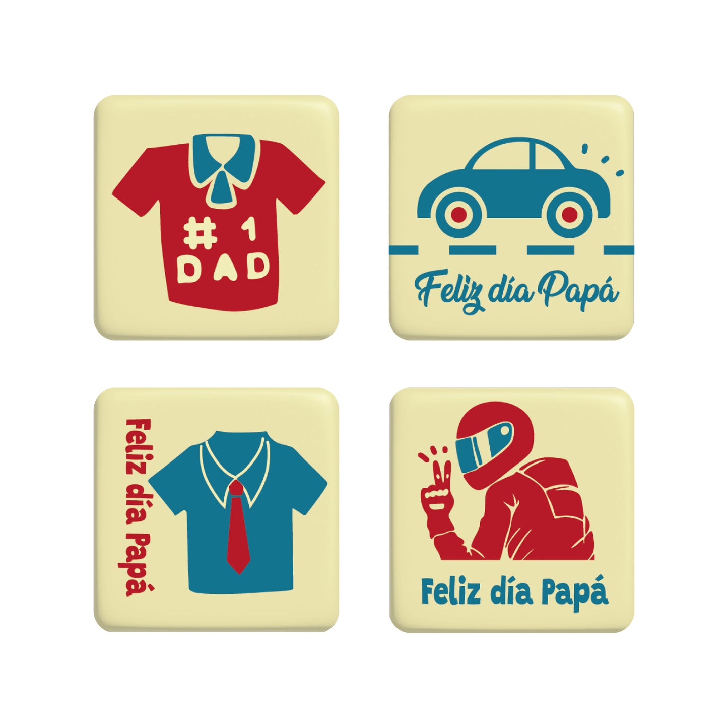  ASSORTIMENT DE CHOCOLATS POUR LA FÊTE DES PÈRES 39X39 MM -