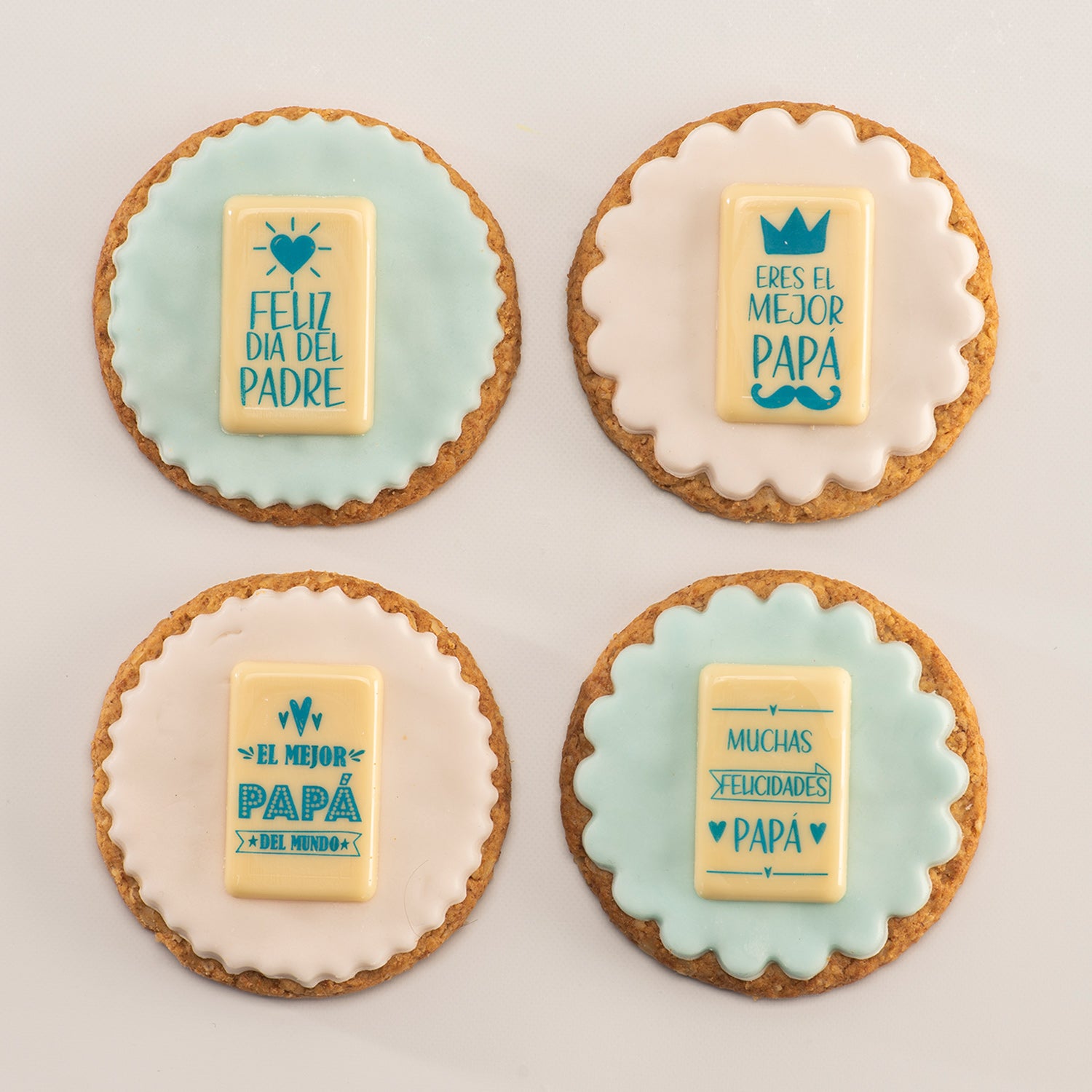 ASSORTED WHITE CHOCO HAPPY DADDY'S DAY SIGN 40X26MM - 126 PC