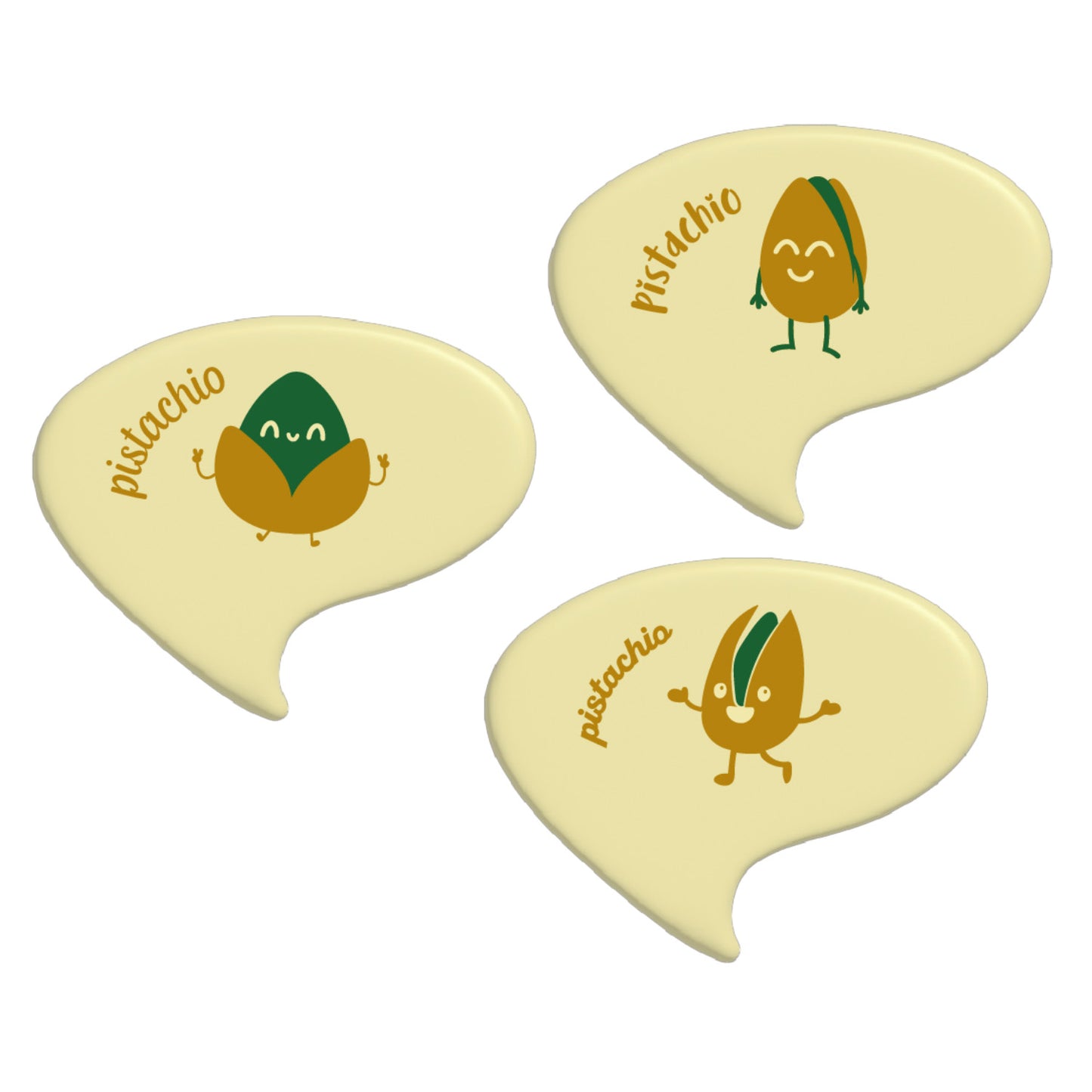 ASSORTITI BIANCO PISTACCHIO CHOCO - 45X36 MM - 72 PZ.