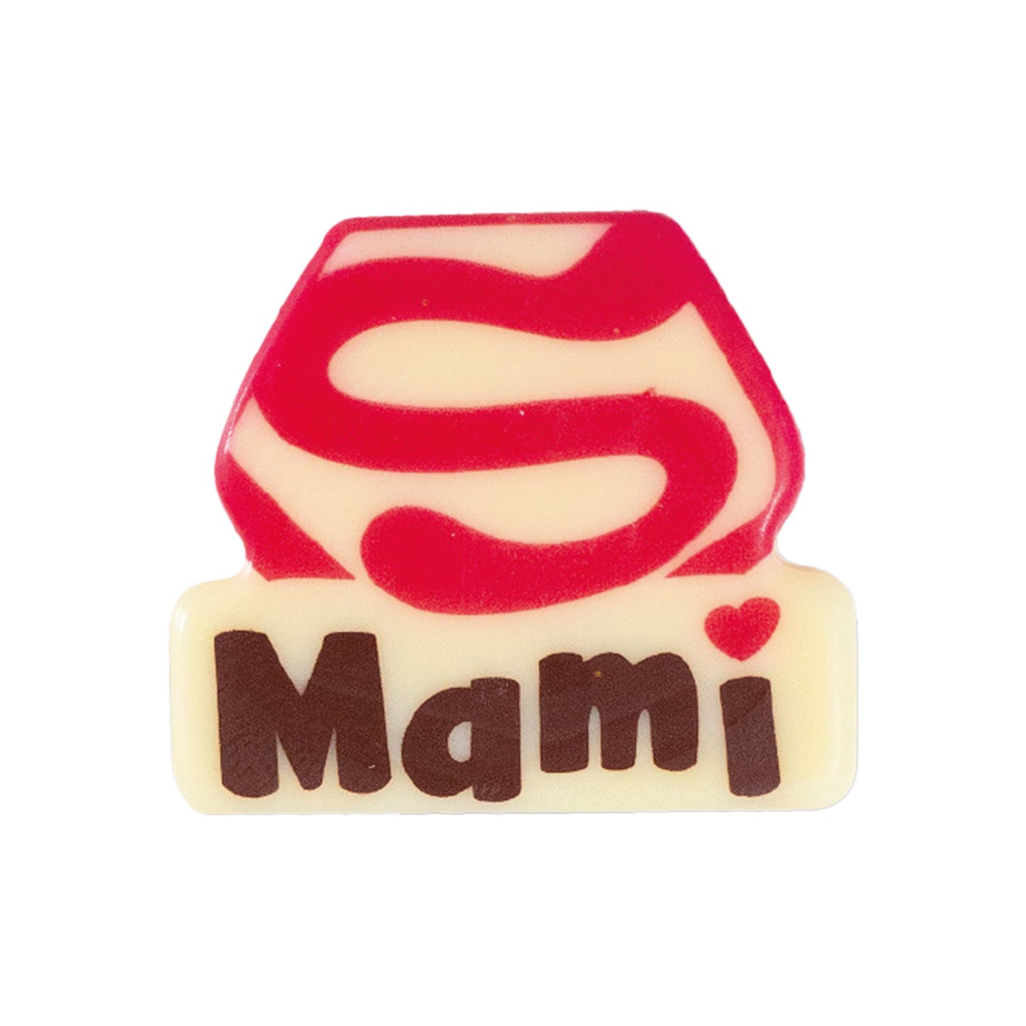 LETRERO CHOCO BLANCO SUPER MAMI -37,5 x 32,6 MM -  84 UDS