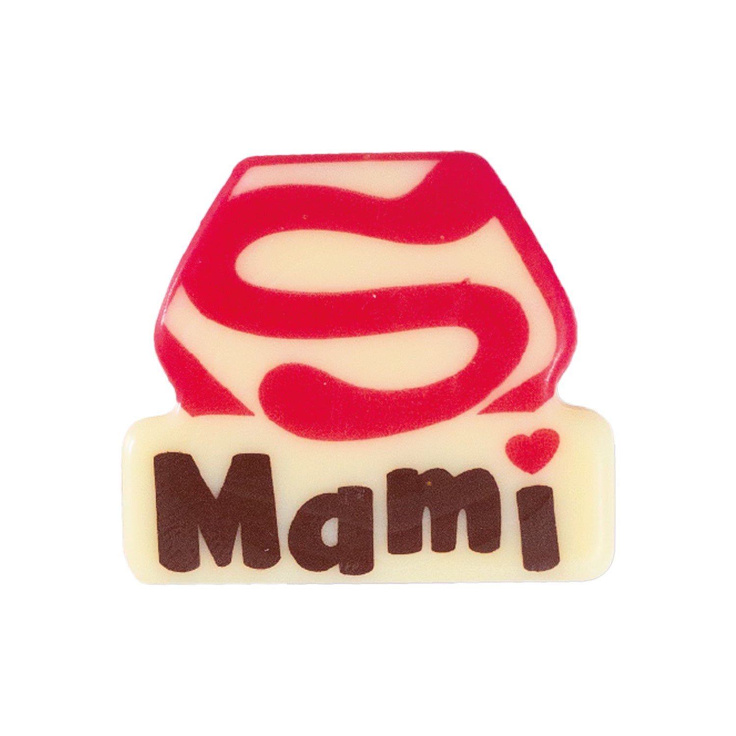 LETRERO CHOCO BLANCO SUPER MAMI -37,5 x 32,6 MM -  84 UDS