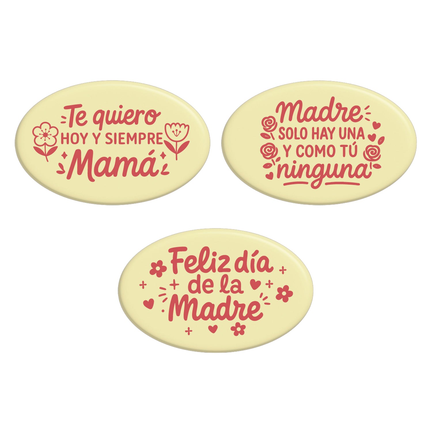   ASSORTED WHITE CHOCOLATE MOTHER'S DAY 47X30 MM - 84 PCS