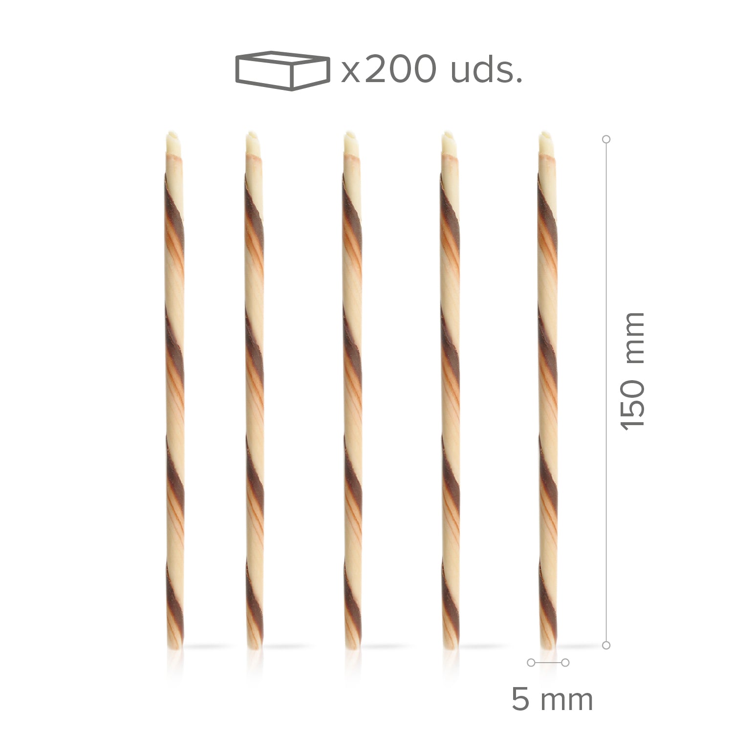 SIGARETTA AL CIOCCOLATO STILE RETRÒ 150X5MM - 200 PZ