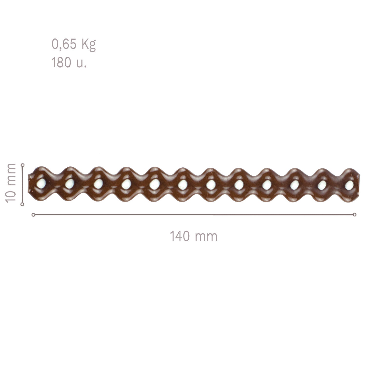 PALO RED NEGRO 10X140 MM - 0,65 KG - 180 UDS