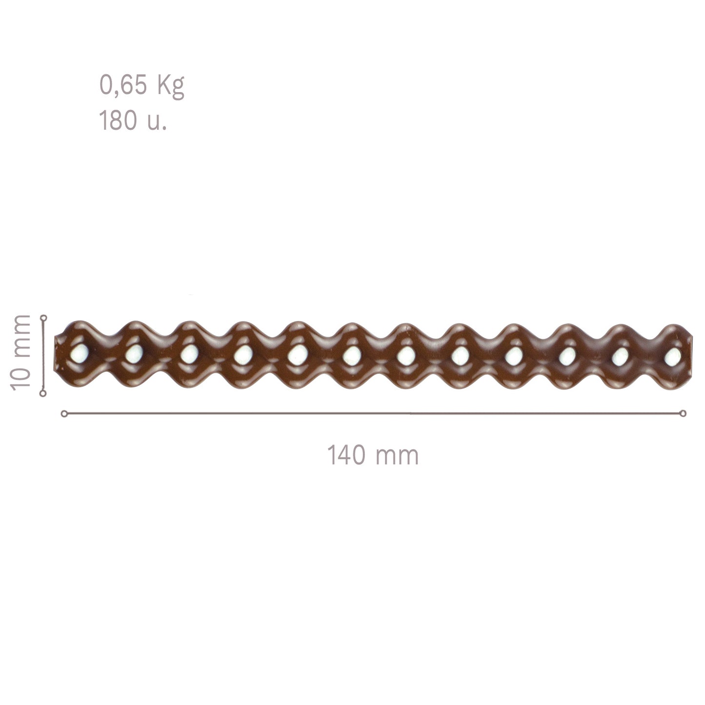 PALO RED NEGRO 10X140 MM - 0,65 KG - 180 UDS