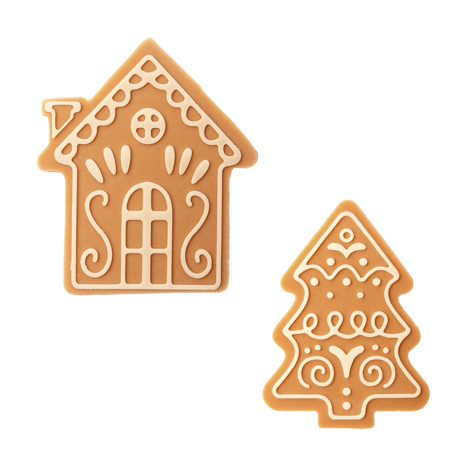 DECORACIÓN CHOCOLATE BLANCO SURTIDO CASAS JENGIBRE 96 UDS