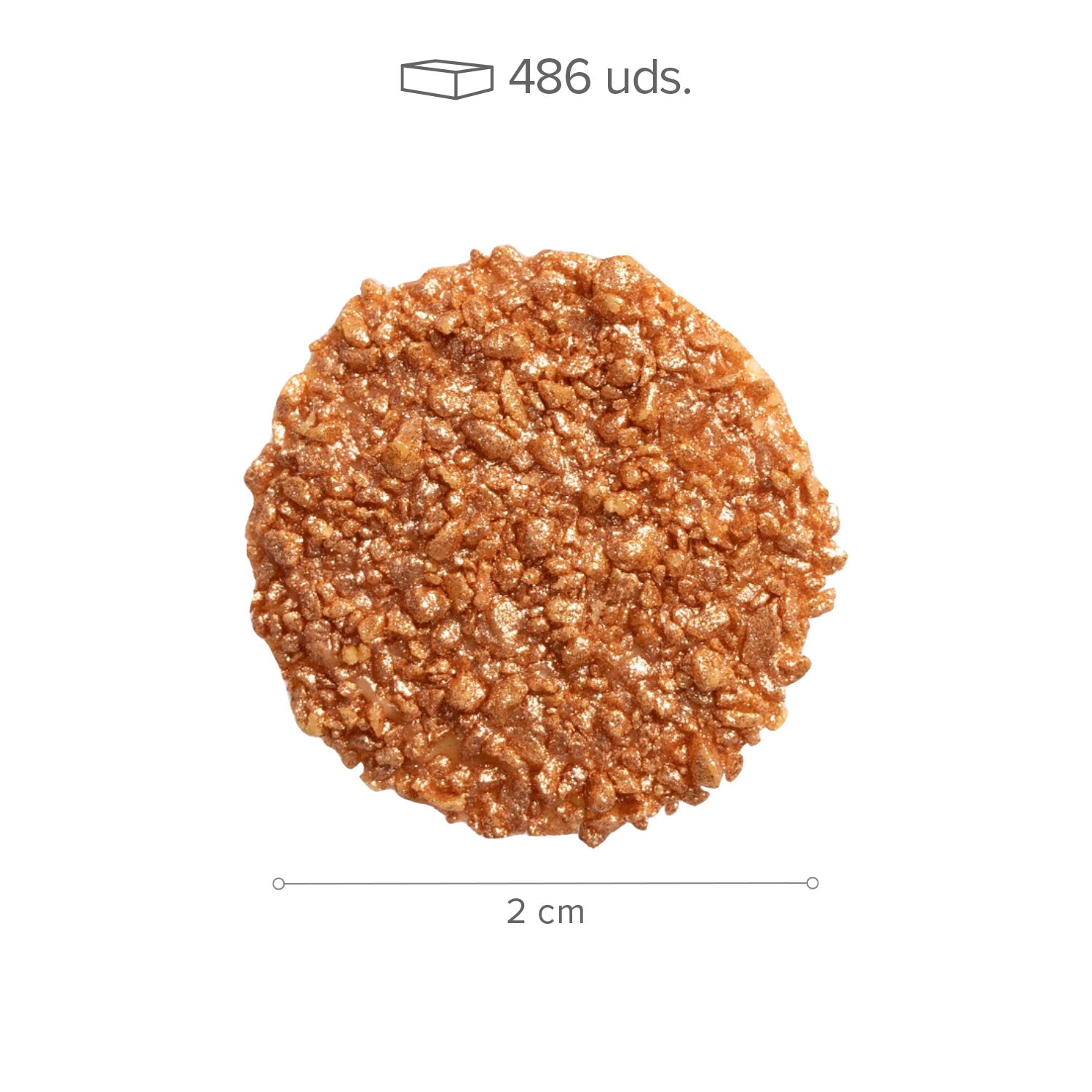 DÉCORATION CHOCOLAT BLANC CRUMBLE BRONZE 486 UNITÉS