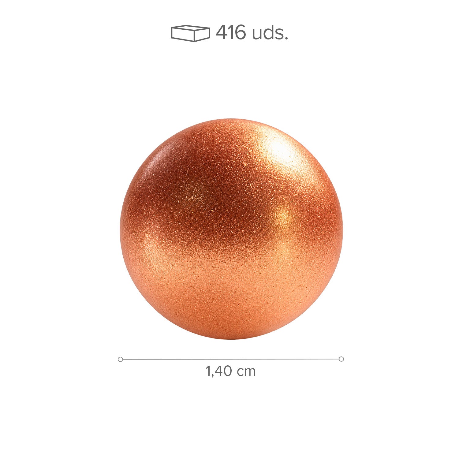 DECORAZIONE CIOCCOLATO BIANCO MINI SFERE BRONZO 416 UNITÀ