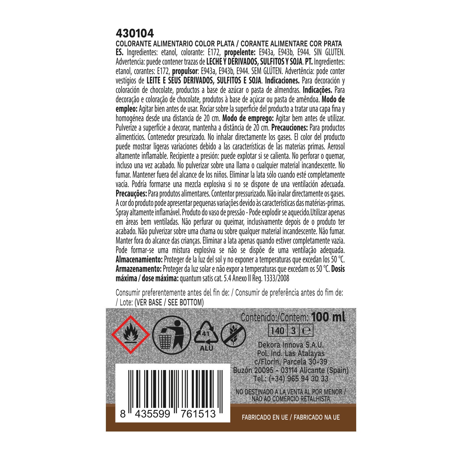 SPRAY PRATA EFEITO PEROLA 100ML