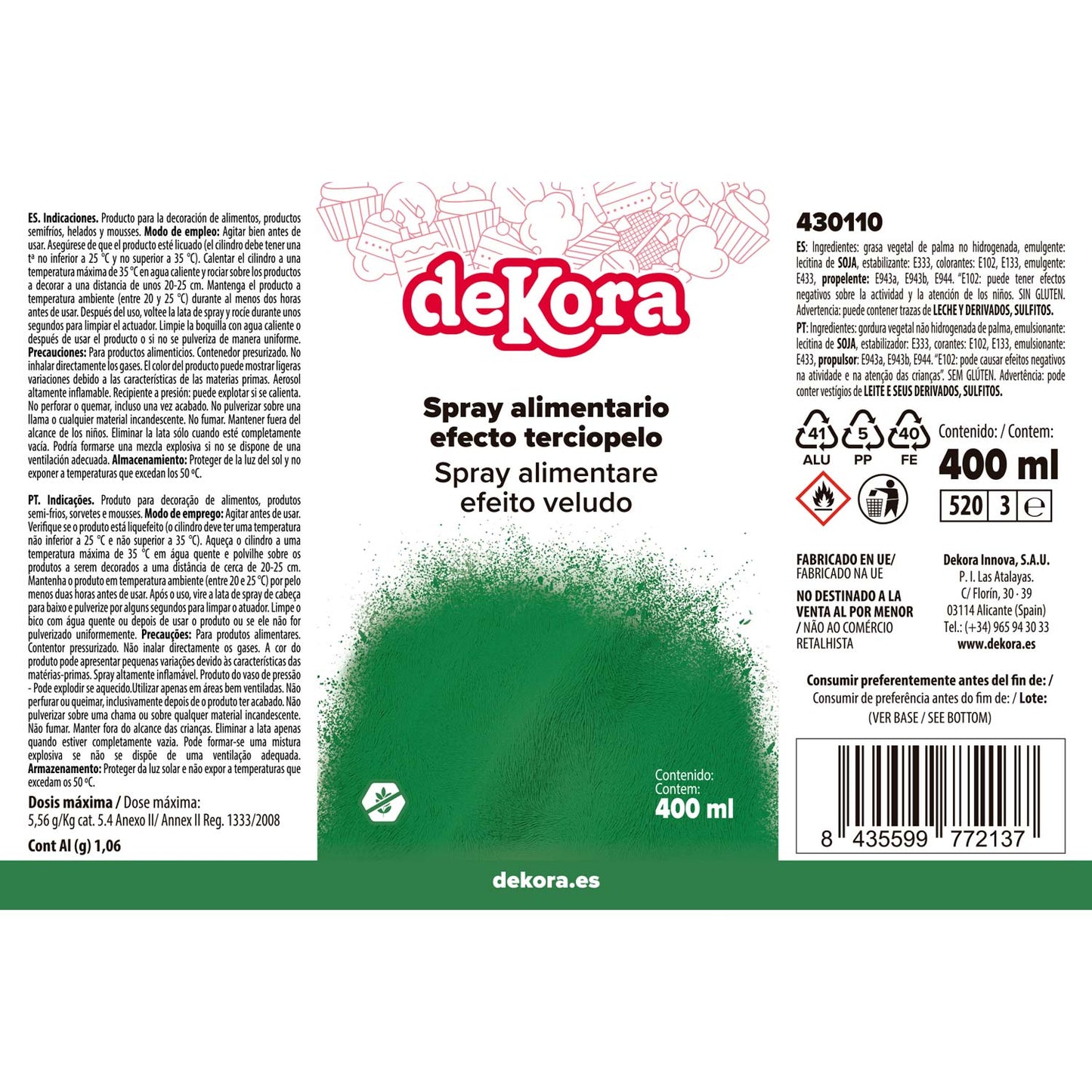 SPRAY VERDE ATERCIOPELADO 400ML