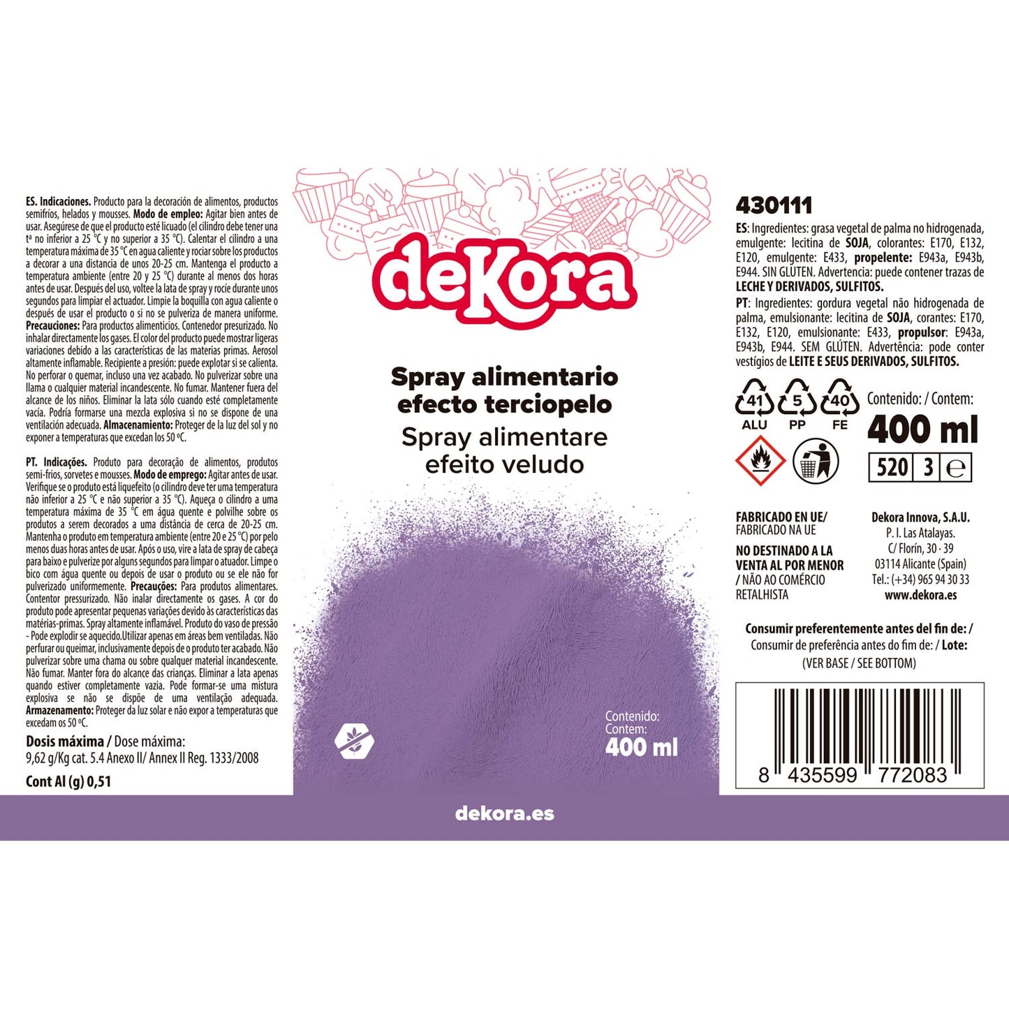 NUOVO SPRAY EFEETTO VELLUTO VIOLA 400ML