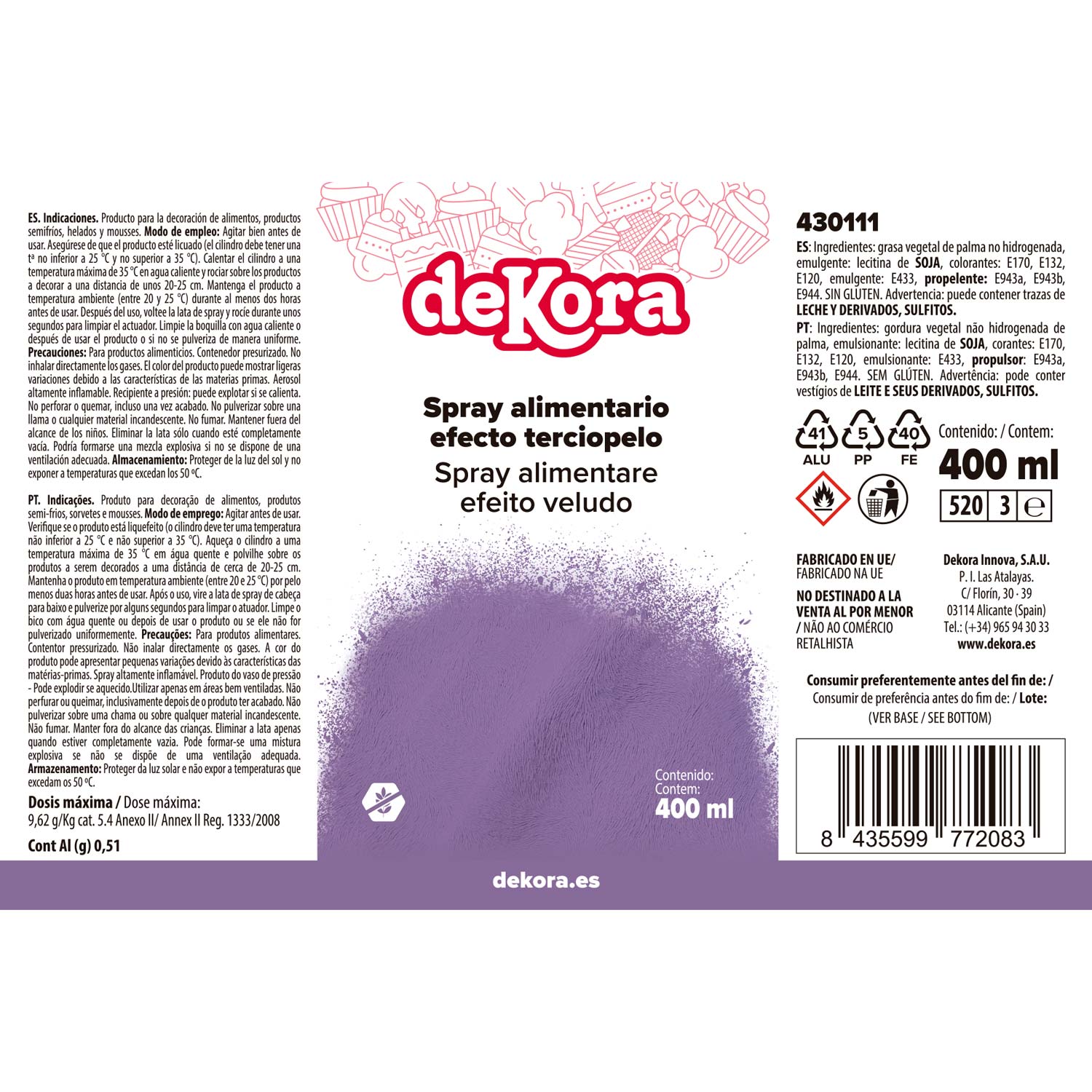 NEW PURPLE VELVET SPRAY 400ML