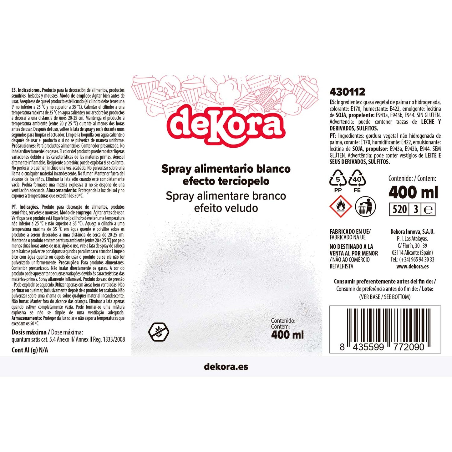 NUOVO SPRAY EFEETTO VELLUTO BIANCO 400ML