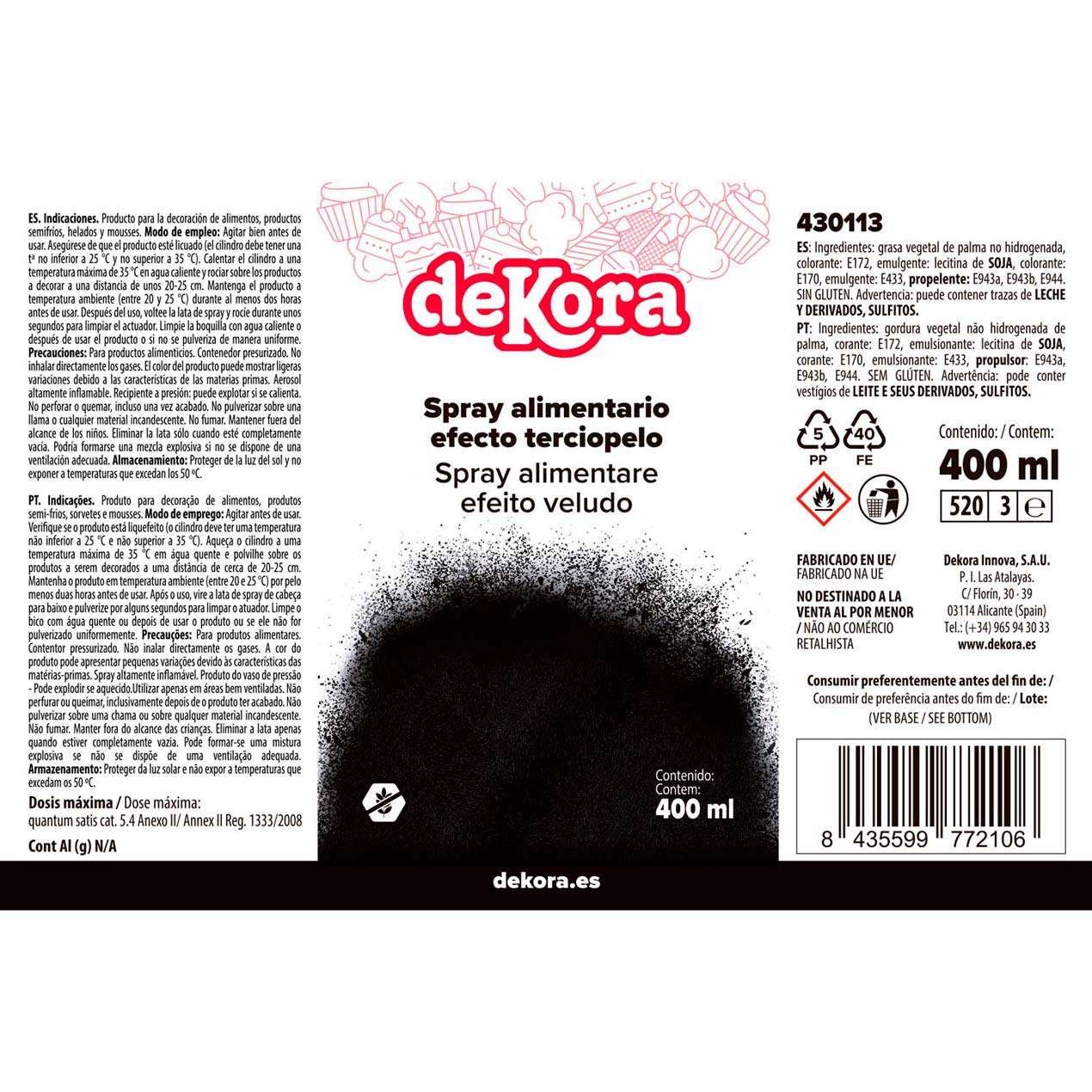 NUOVO SPRAY EFEETTO VELLUTO NERO 400ML