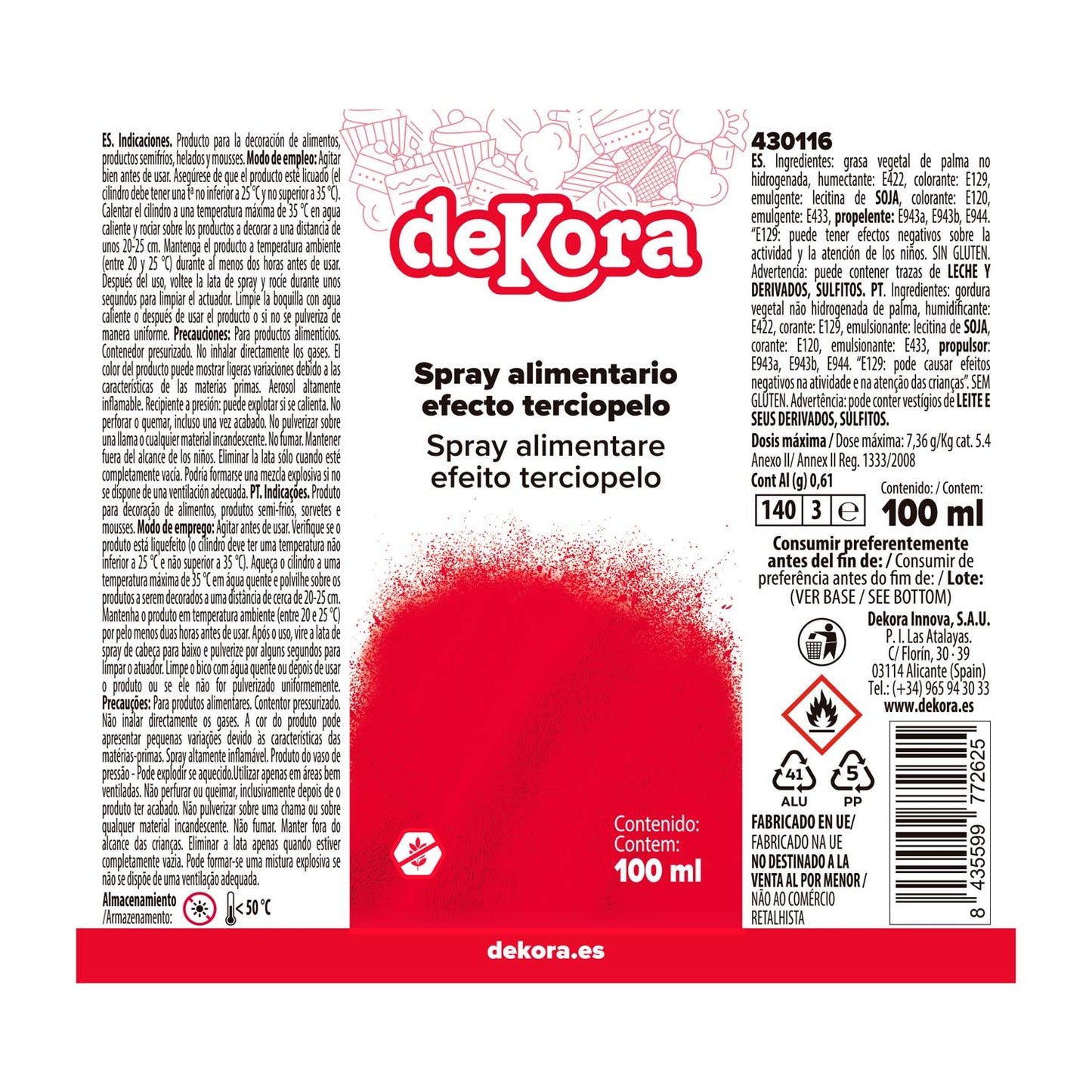 NUOVO SPRAY EFEETTO VELLUTO ROSSO 100ML