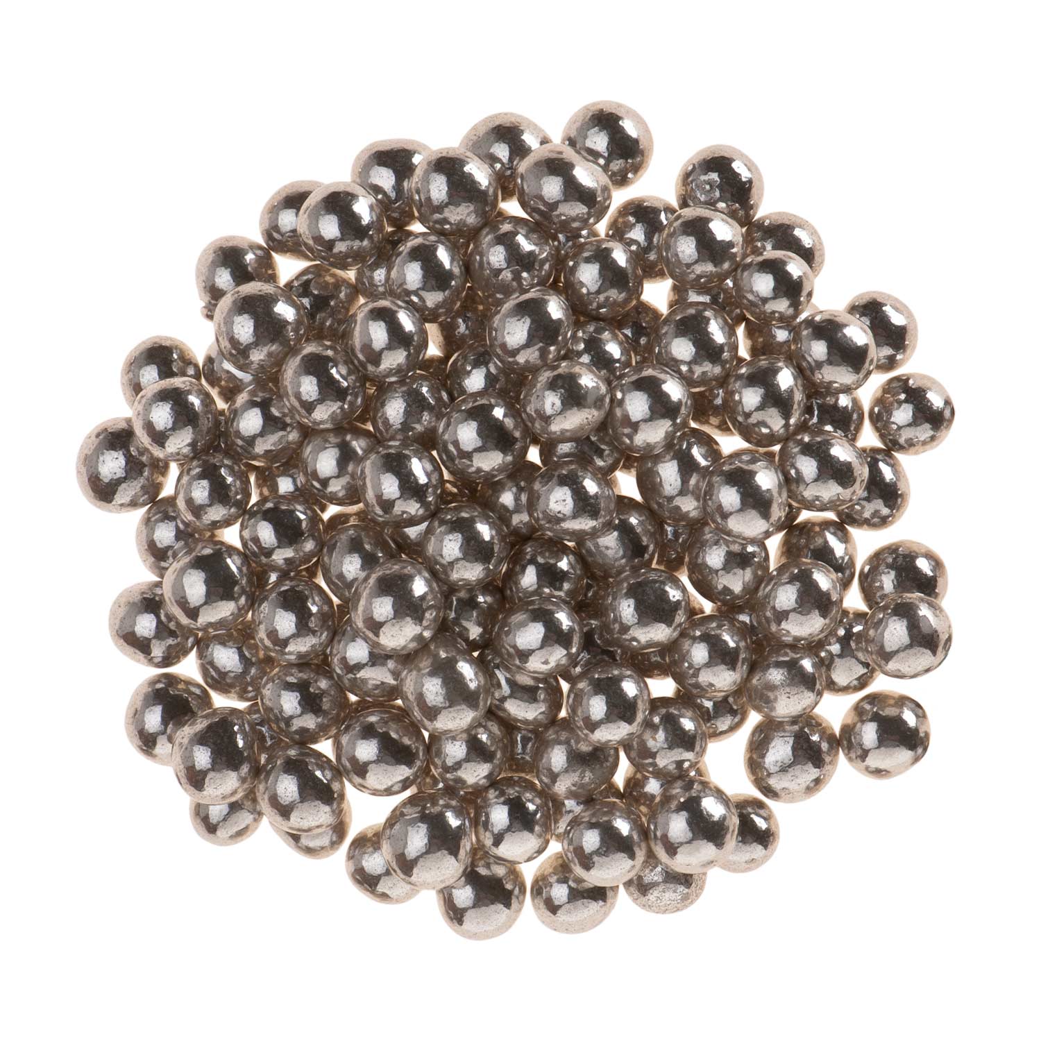MINI PERLE CIOCCOLATO CROCCANTE ARGENTATE Ø 0.6CM 350GR