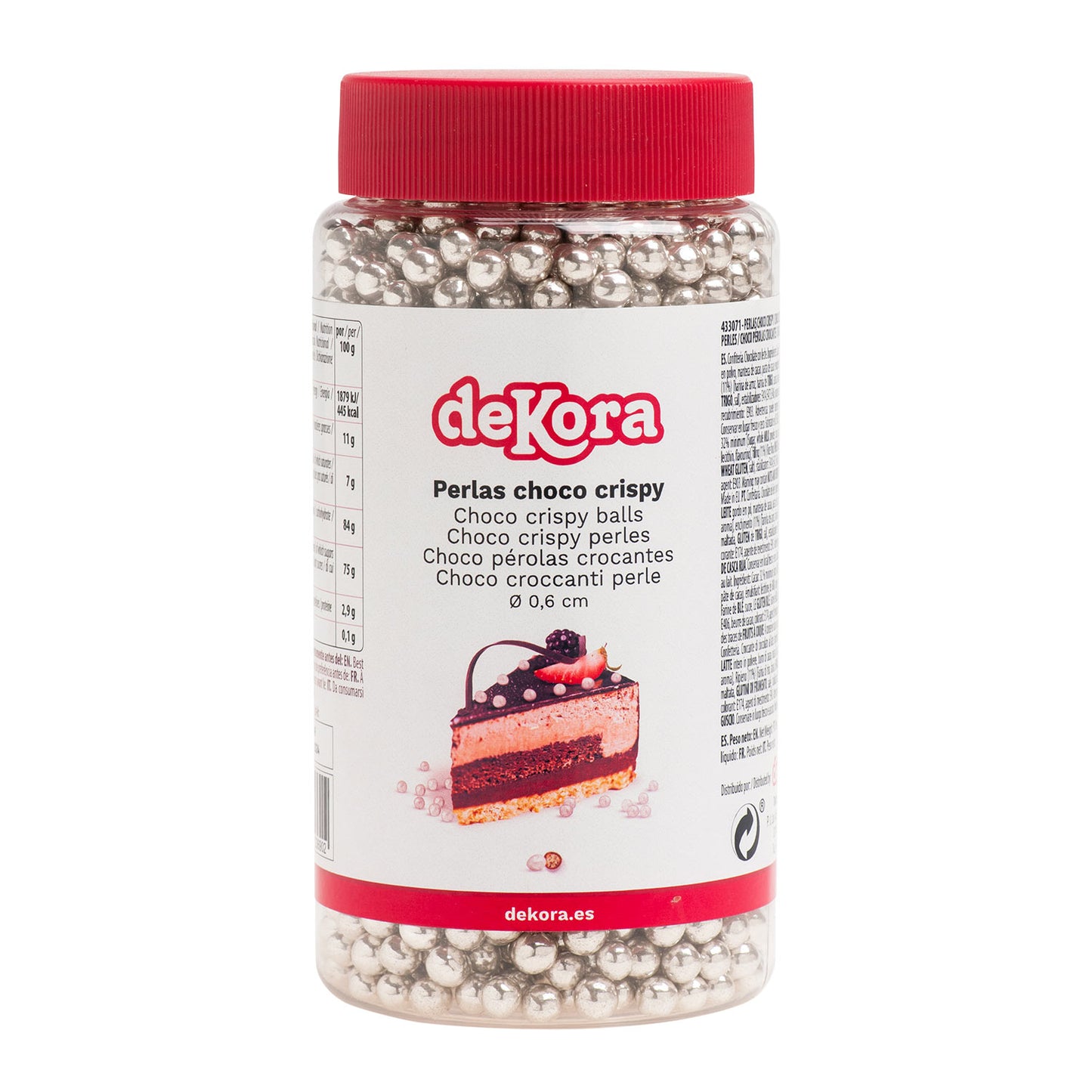 MINI PERLE CIOCCOLATO CROCCANTE ARGENTATE Ø 0.6CM 350GR