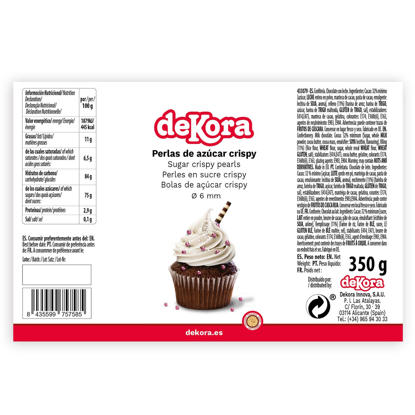 MINI PÉROLAS CHOCOLATE CRISPY ROSA VELHO Ø 0.6CM 350GR