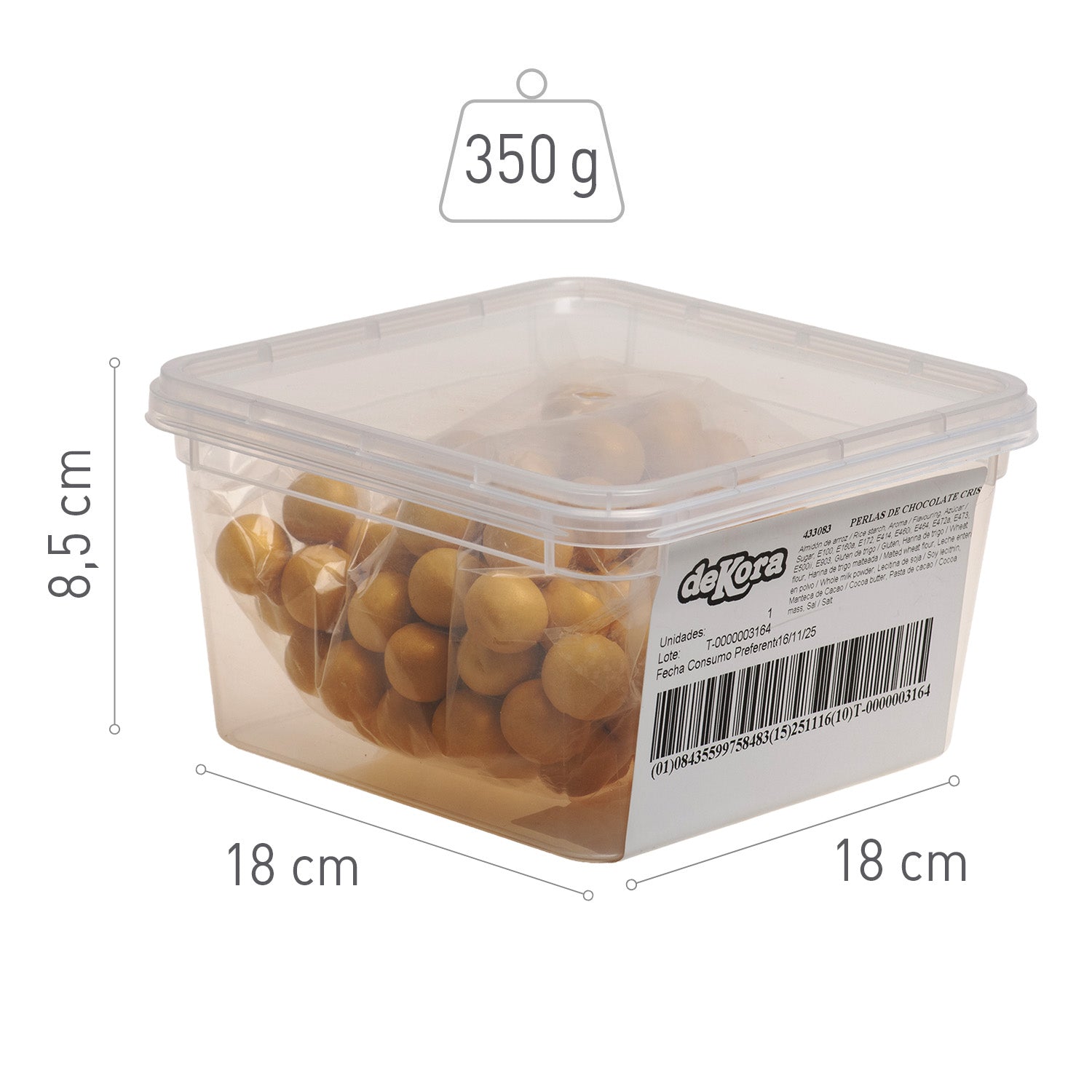 OLD GOLD CRISPY CHOCOLATE PEARLS Ø 1.7~2CM 350GR