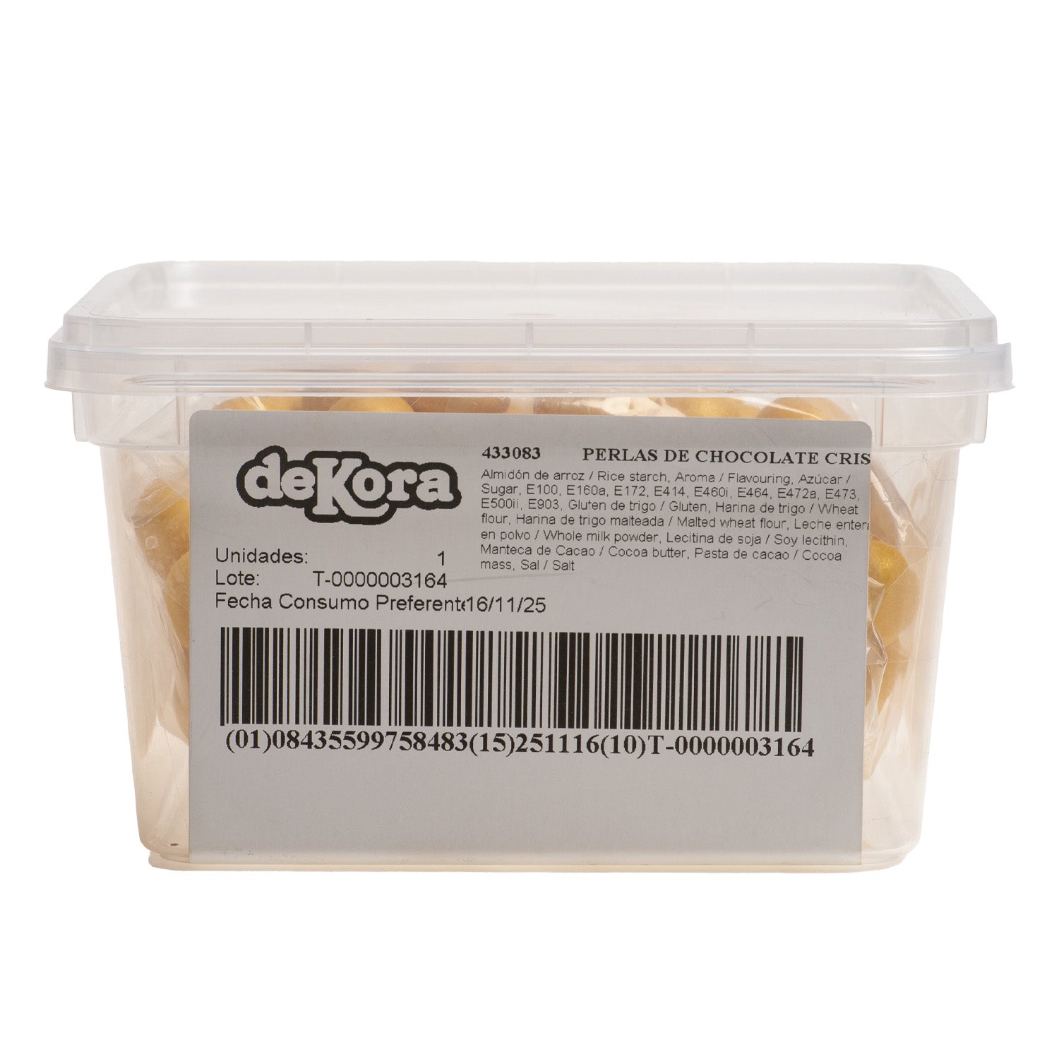 PERLES CHOCOLAT CRISPY ANT VIEUX OR Ø 1.7~2CM 350GR