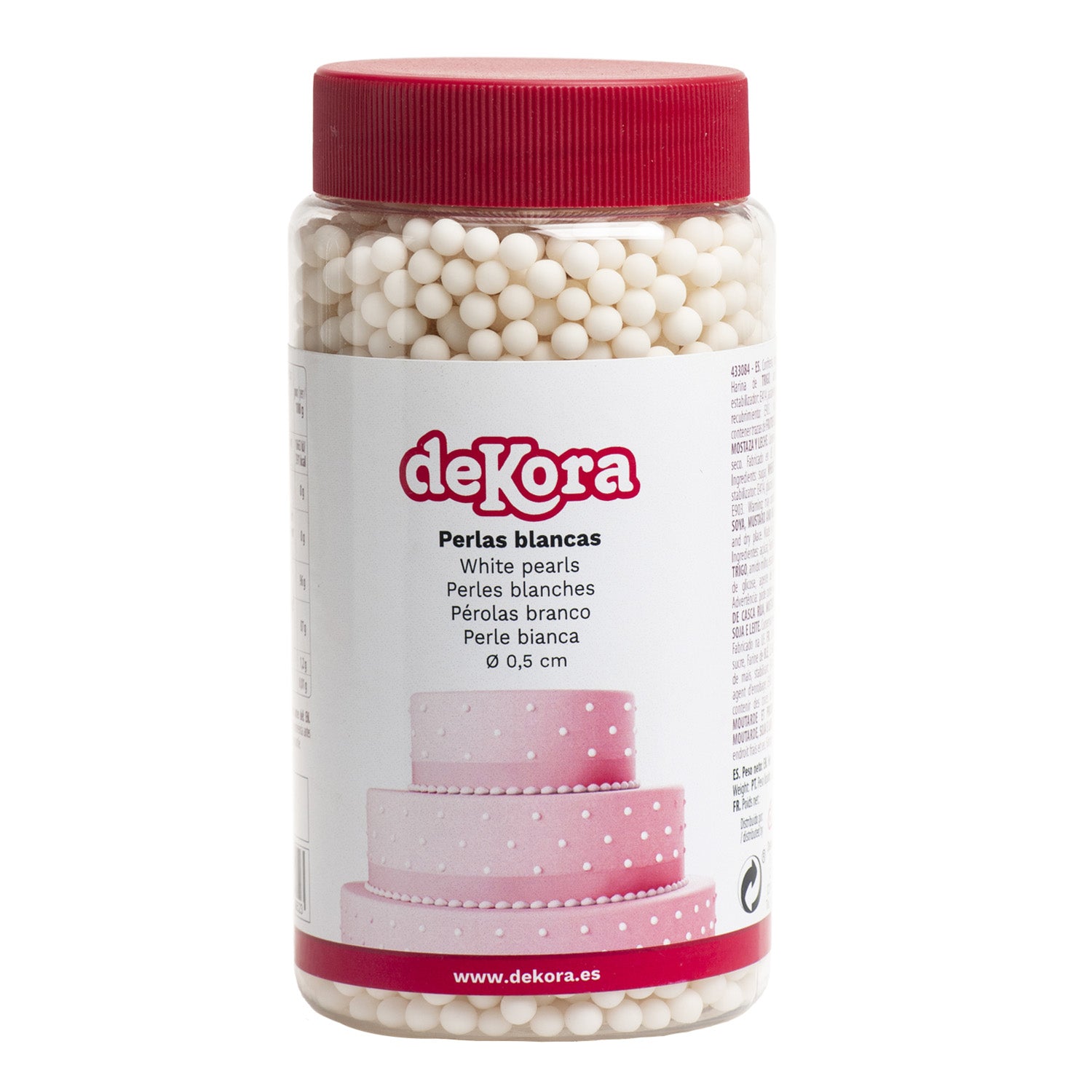 WHITE SUGAR PEARLS Ø 0.5CM 450GR