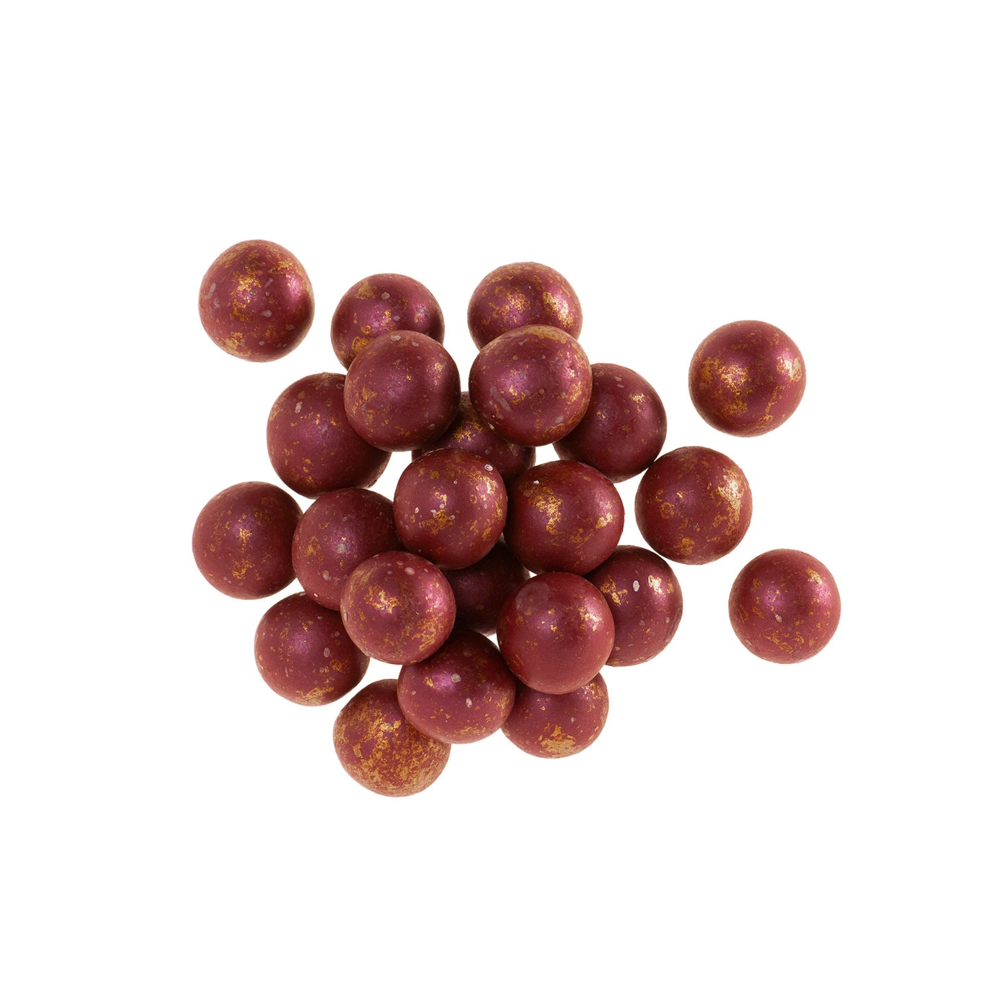 PERLE DI ZUCCHERO CROCCANTI ROSSE E DORATE Ø1,7-2CM 176G