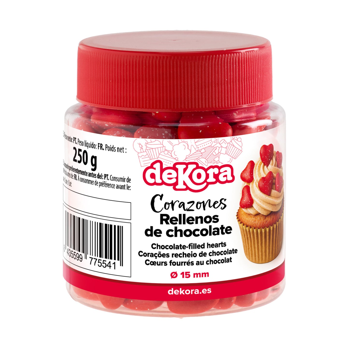 CHOCOLATE HEART PELLETS 250G