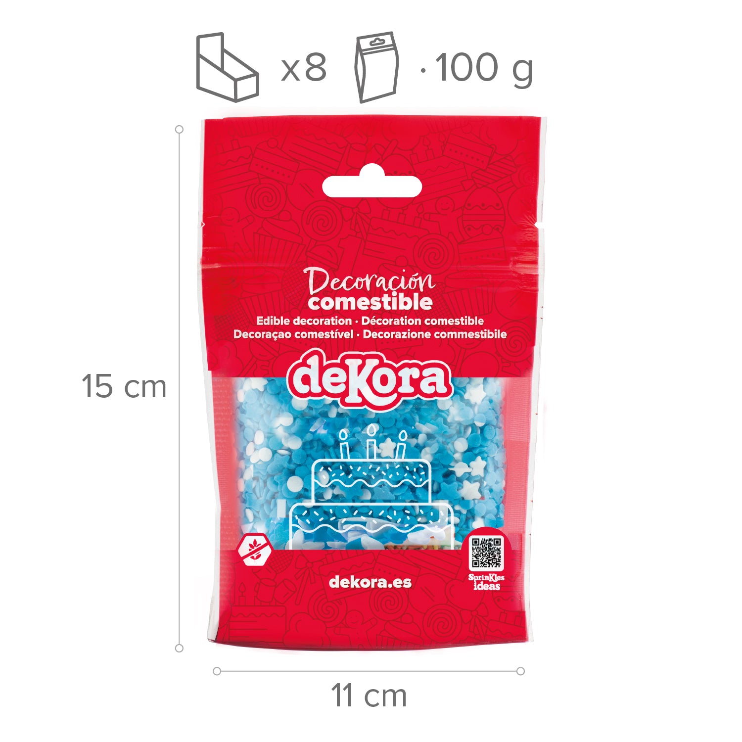 BLÍSTER CONFETI AZÚCAR BABY NIÑO 100GR