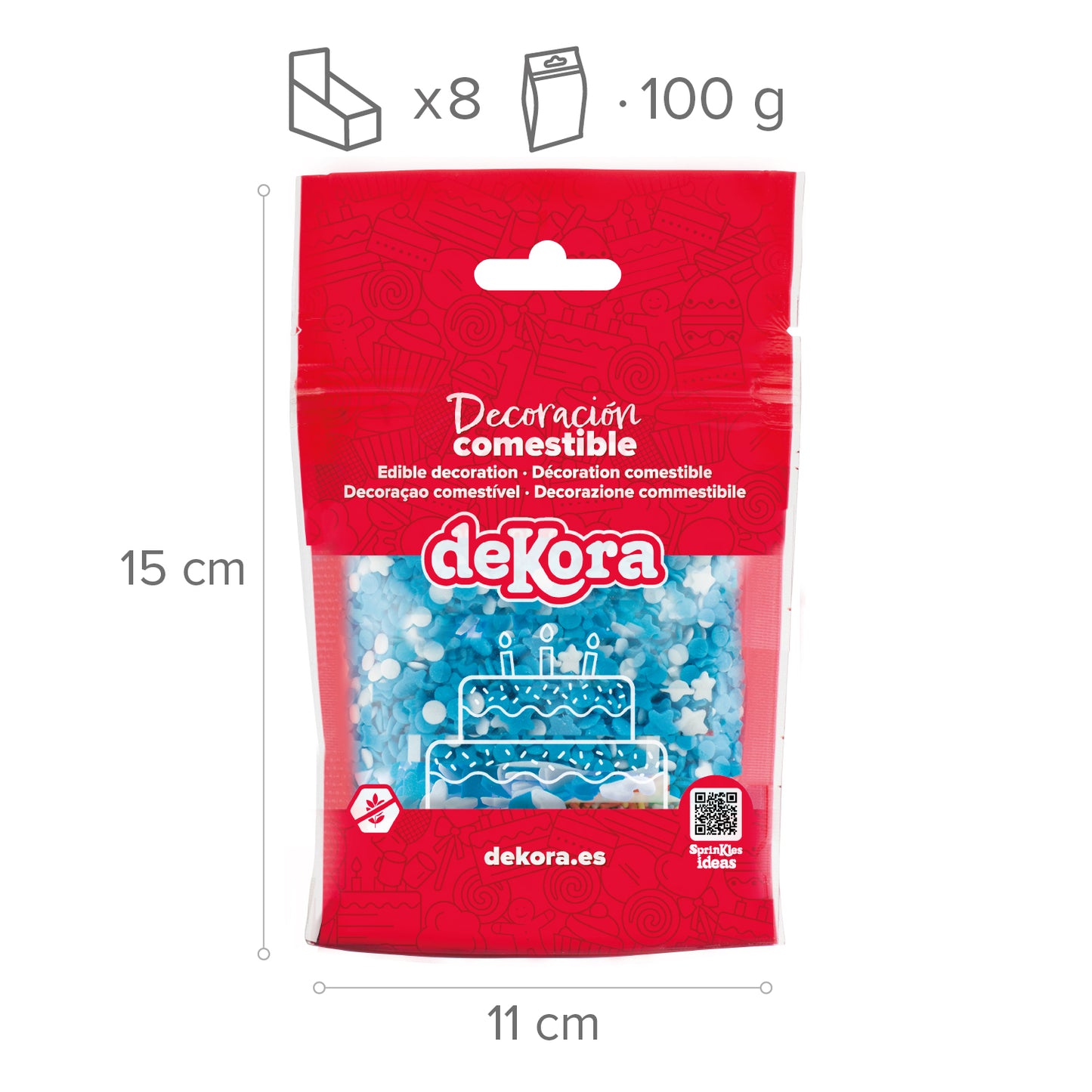 BLÍSTER CONFETI AZÚCAR BABY NIÑO 100GR