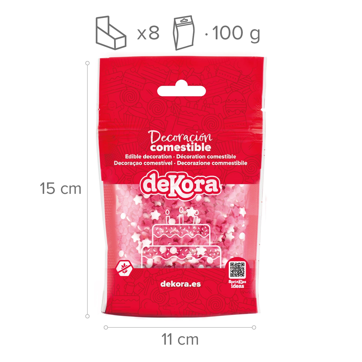 BLÍSTER CONFETI AZÚCAR BABY NIÑA 100GR