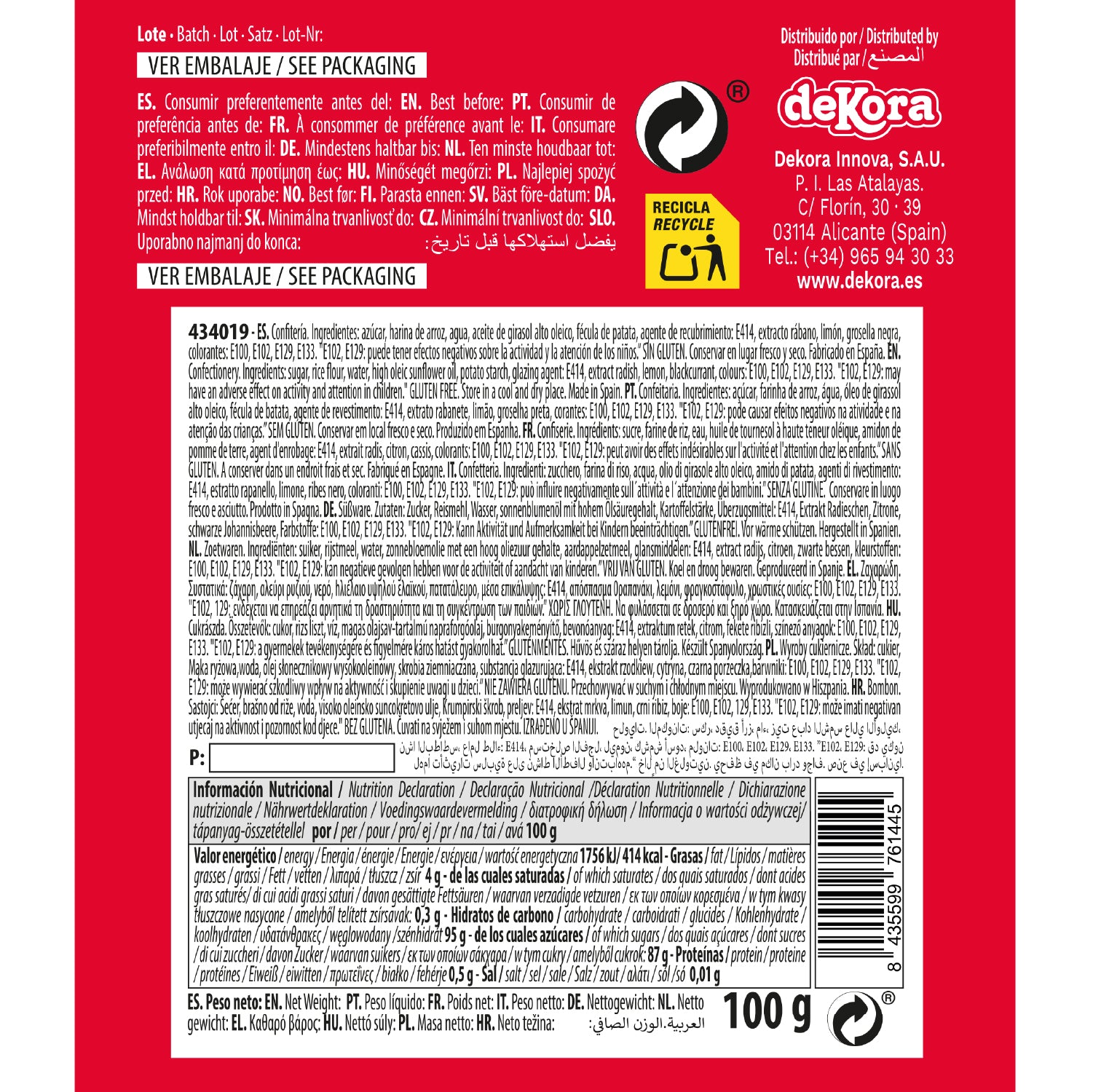 SPRINKLE MIX DE GRANULADOS DE NATAL VERMELHO E VERDE 100G