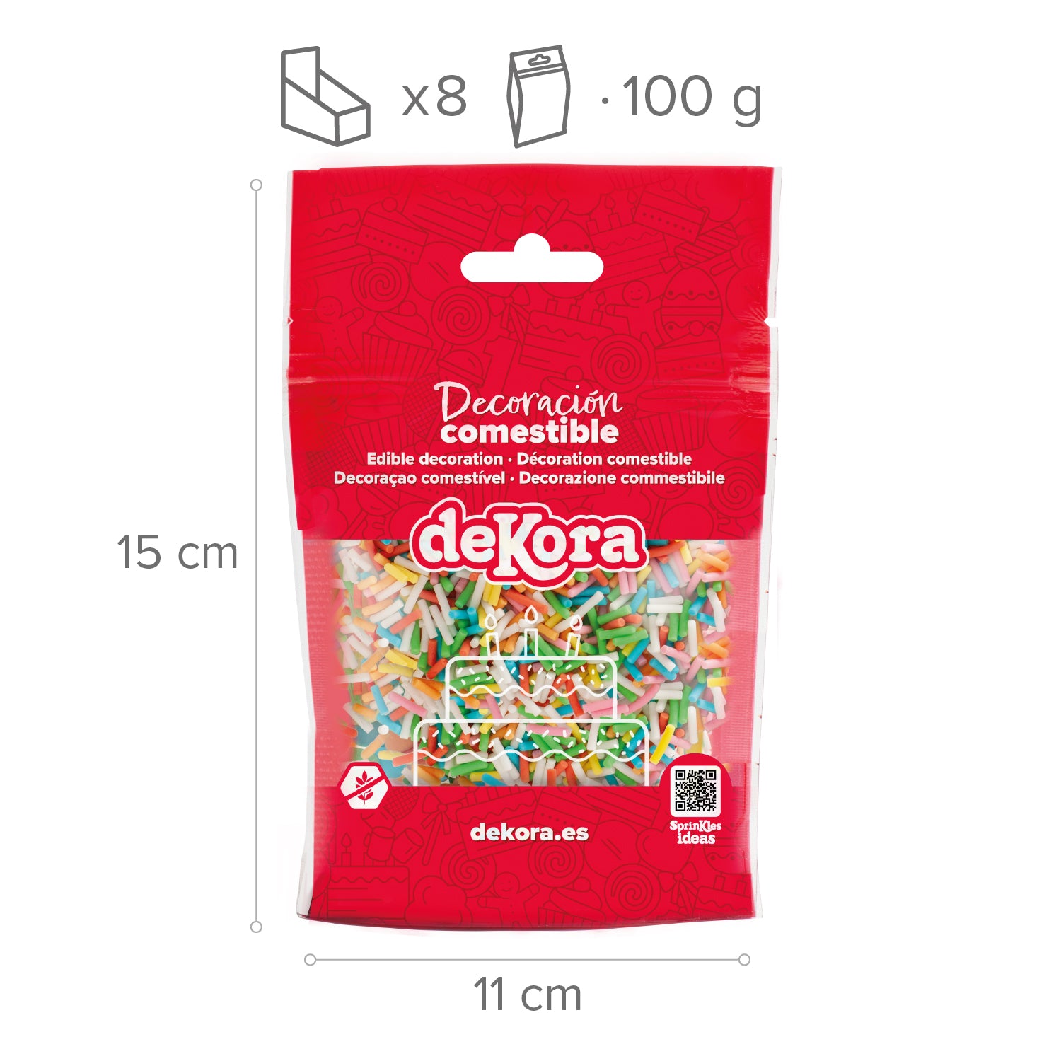 SUGAR CONFETTI MIX SPRINKLES 100GR