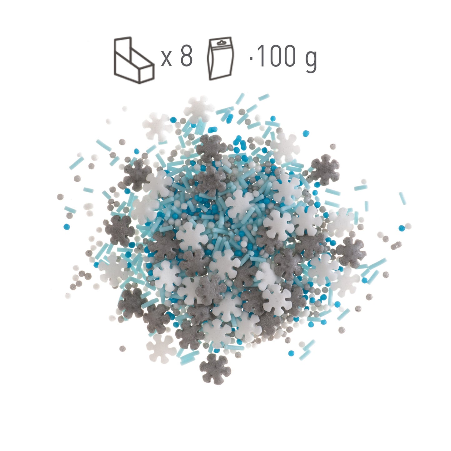 SNOWFLAKES SPRINKLE MIX 100GR