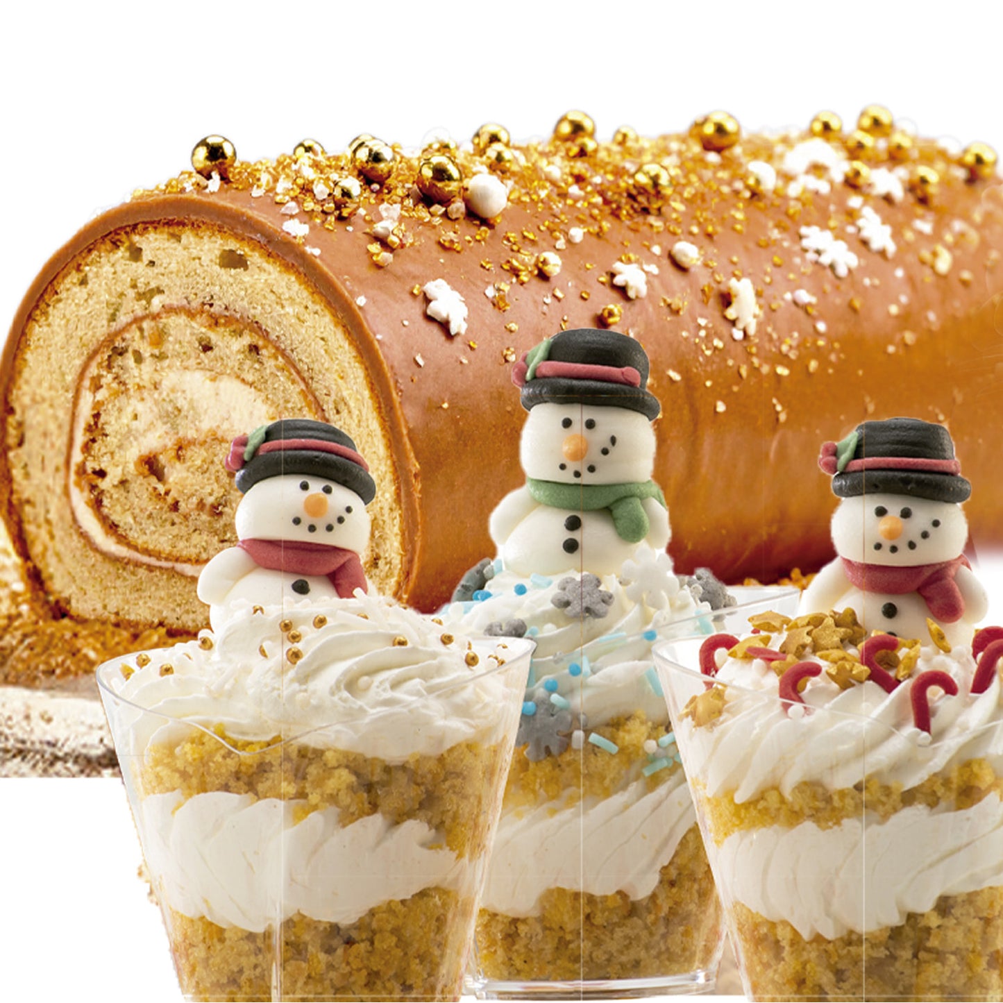 SPRINKLE MIX STELLE ORO E BASTONCINI ROSSI 100GR
