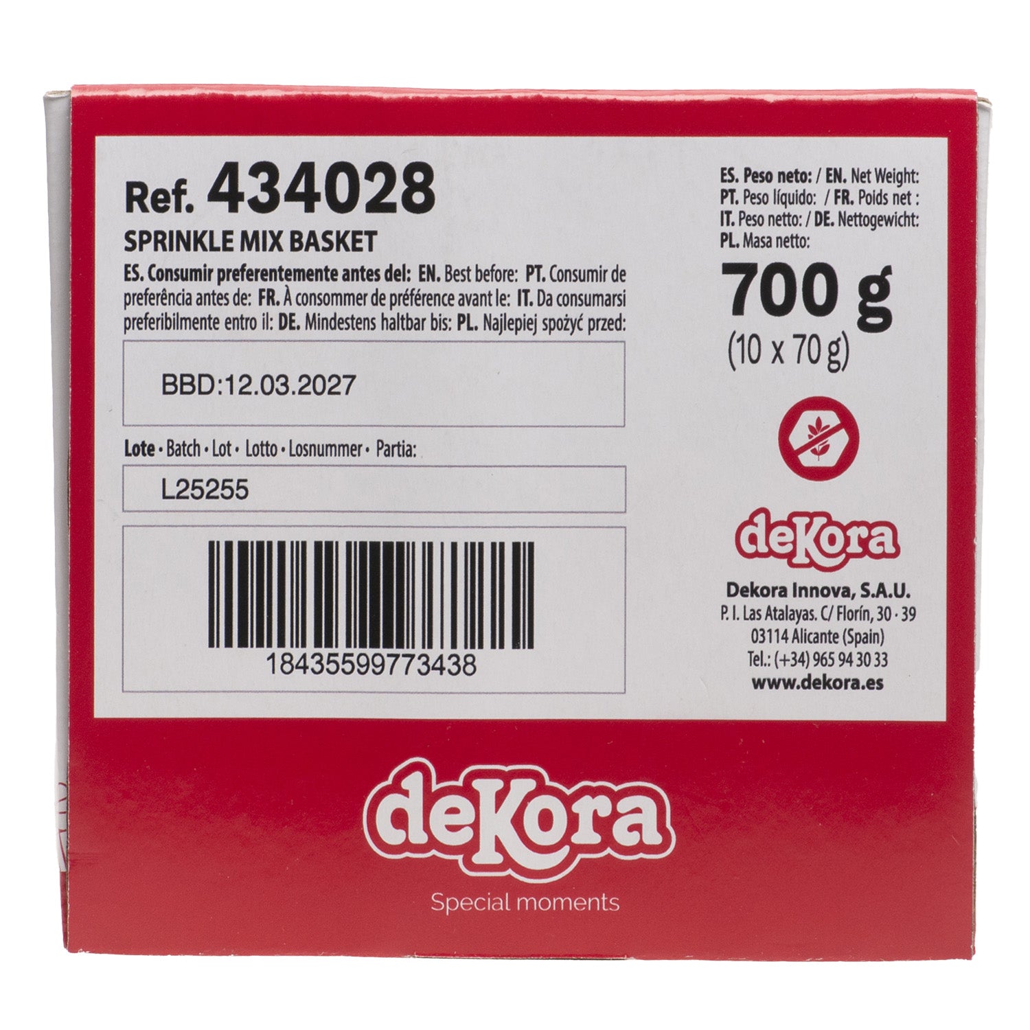 MIX DI SPRINKLES PALLACANESTRO 70G (3X23.3G)