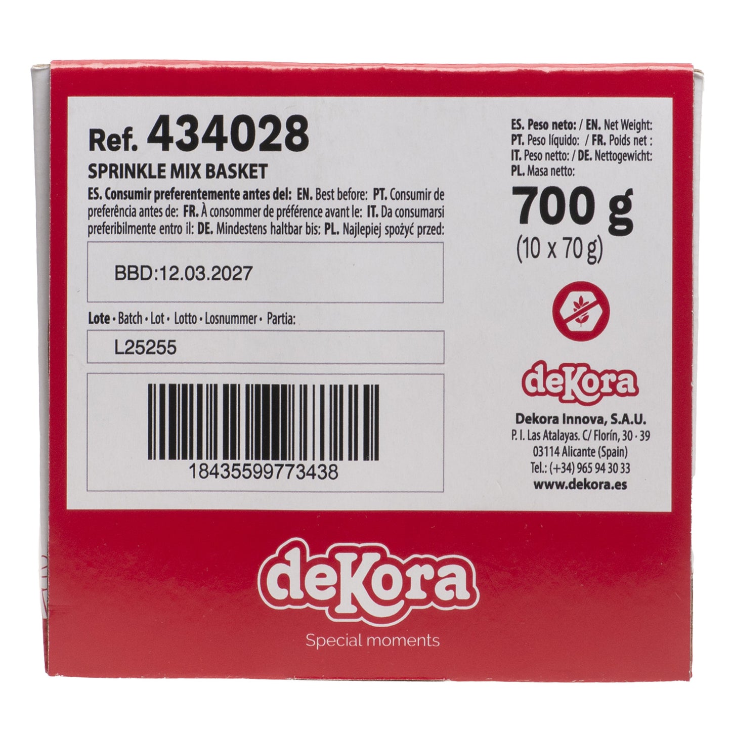 MIX DI SPRINKLES PALLACANESTRO 70G (3X23.3G)