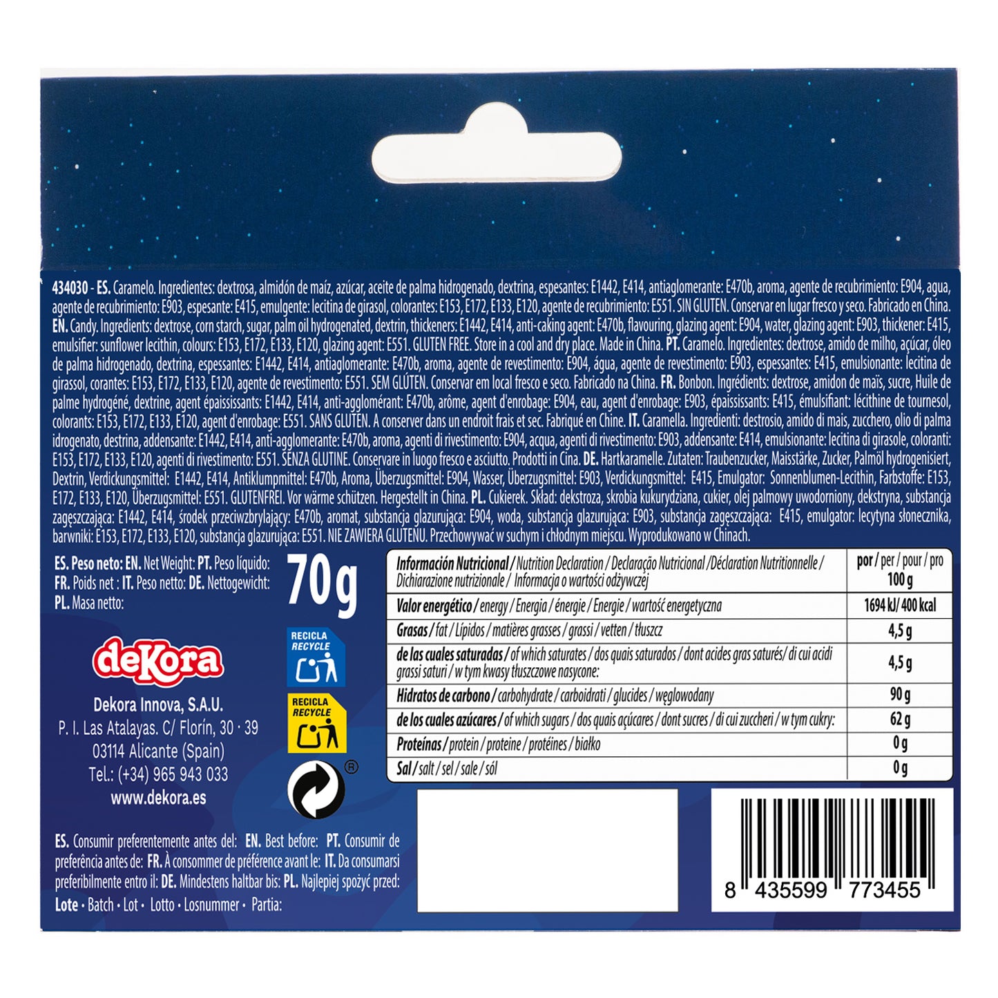 SPRINKLE MIX ASTRONAUT 70G (3X23.3G)