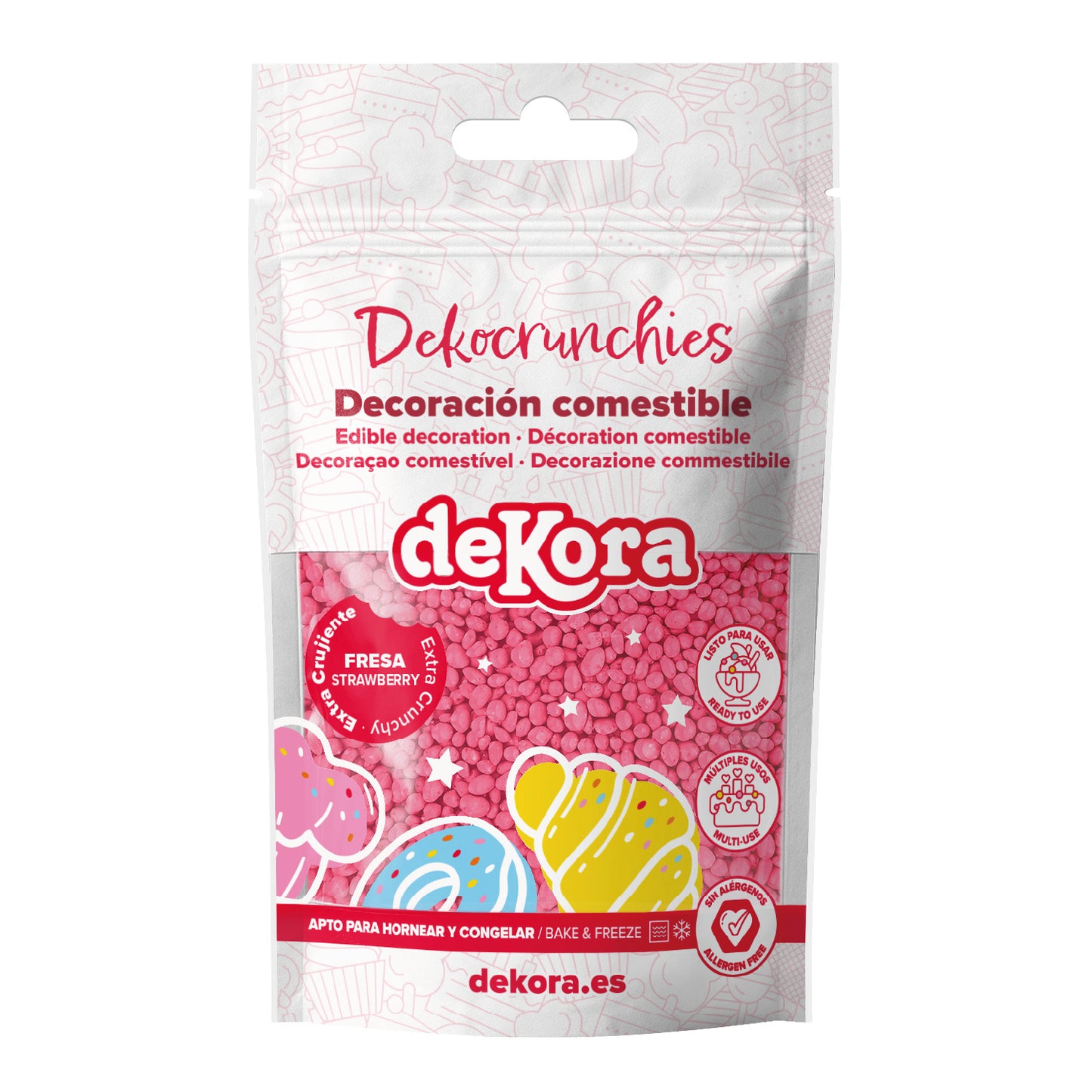 DEKOCRUNCHIES STRAWBERRY FLAVOUR 100GR  KISS ME BERRY