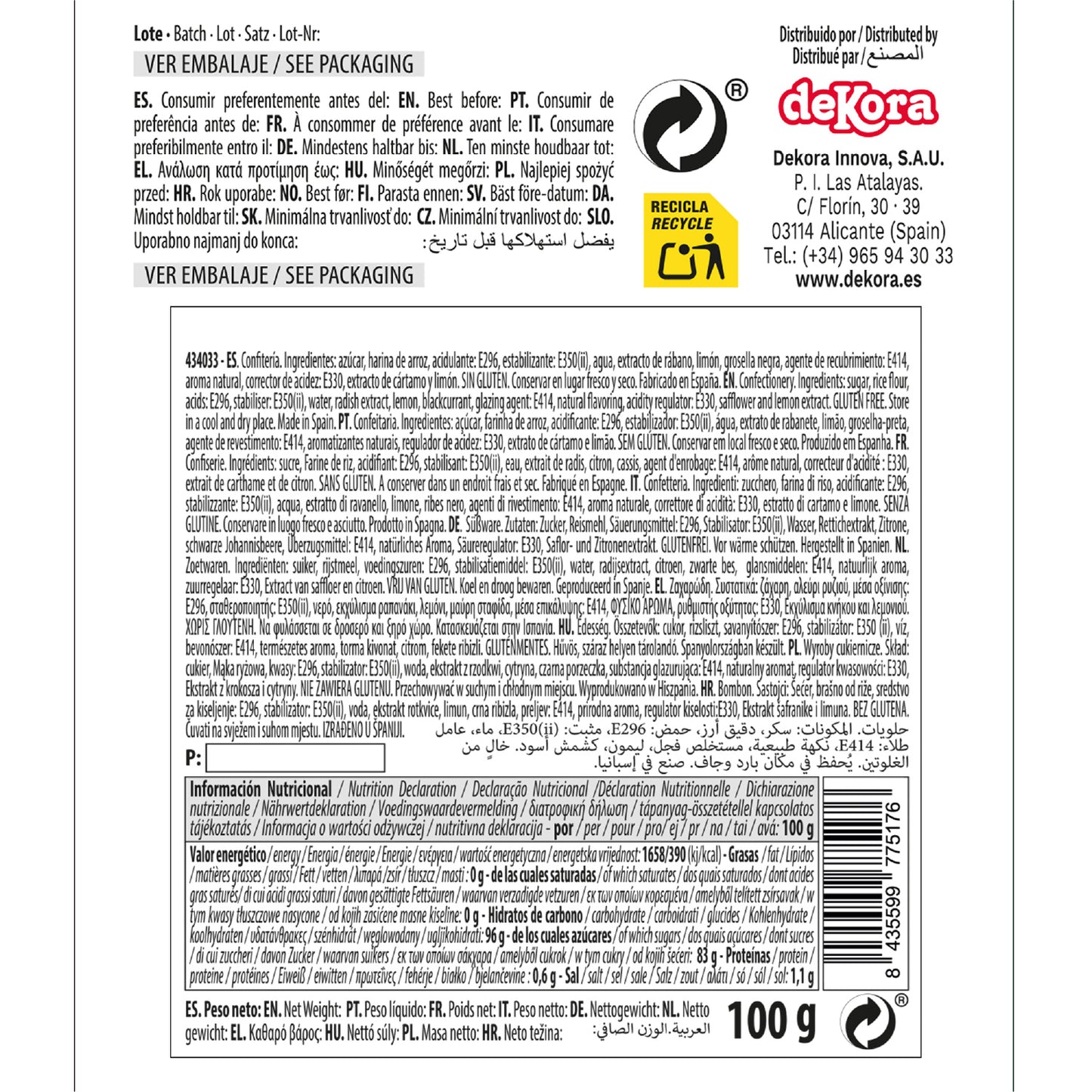 DEKOCRUNCHIES STRAWBERRY FLAVOUR 100GR  KISS ME BERRY