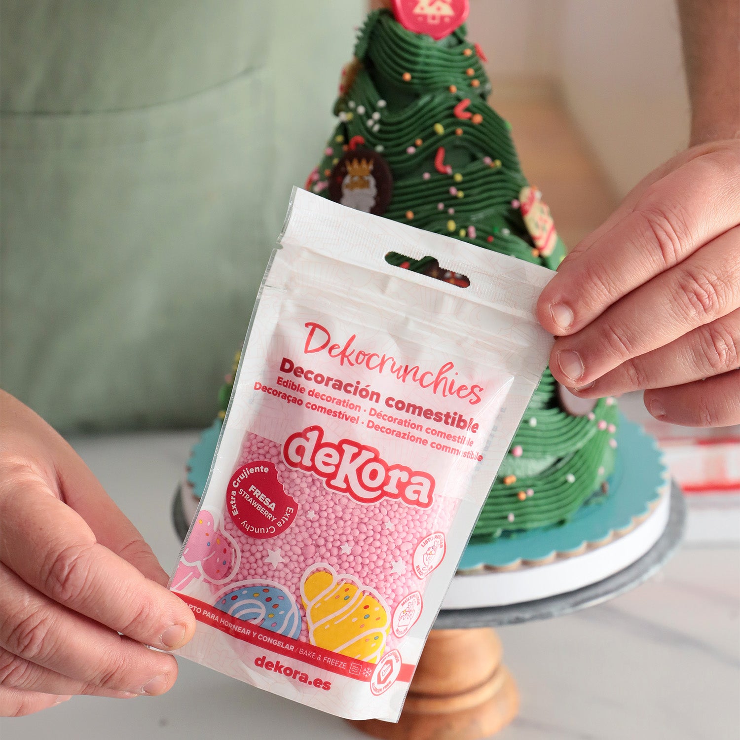 DEKOCRUNCHIES SABOR A MORANGO 100GR  KISS ME BERRY