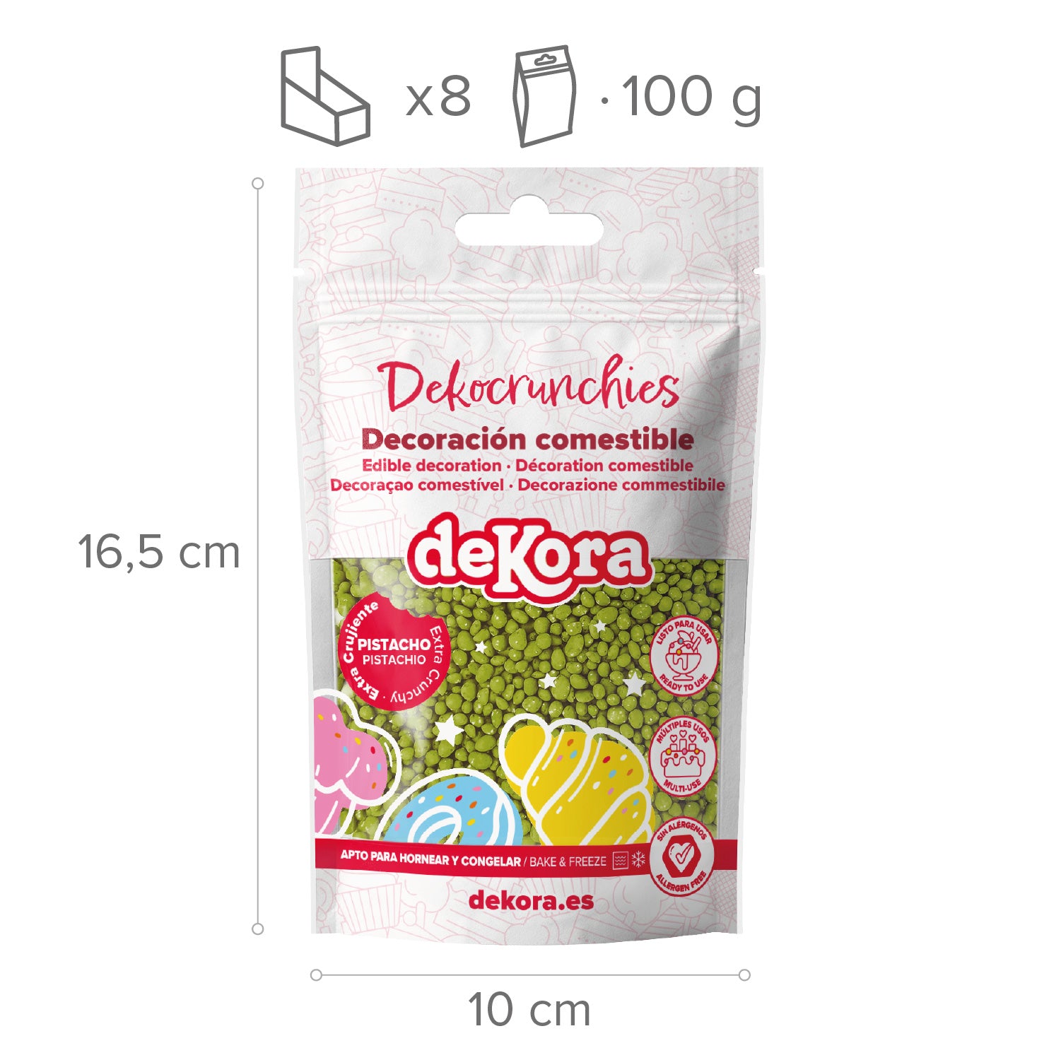DEKOCRUNCHIES PISTACHIO FLAVOUR 100GR PISTA-POP