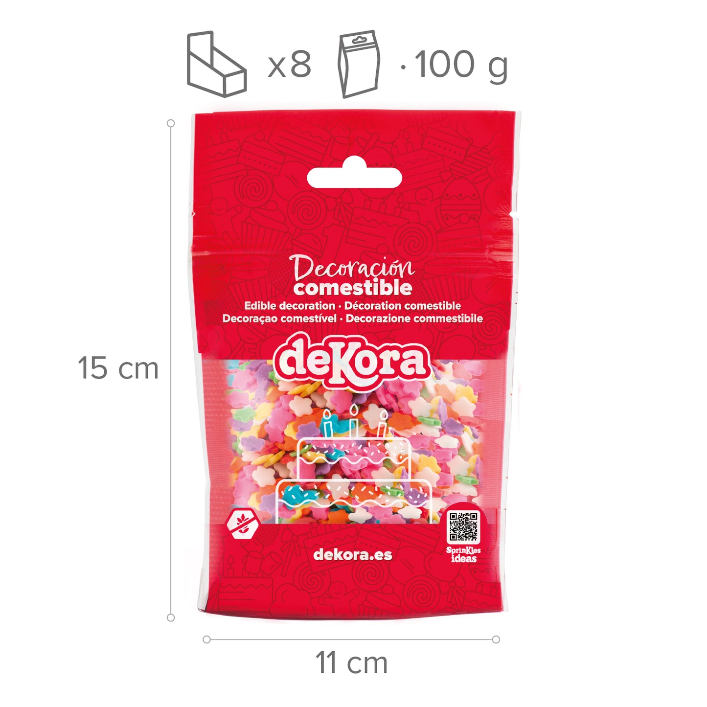 SPRINKLE MIX MULTICOLOR STARS 100GR