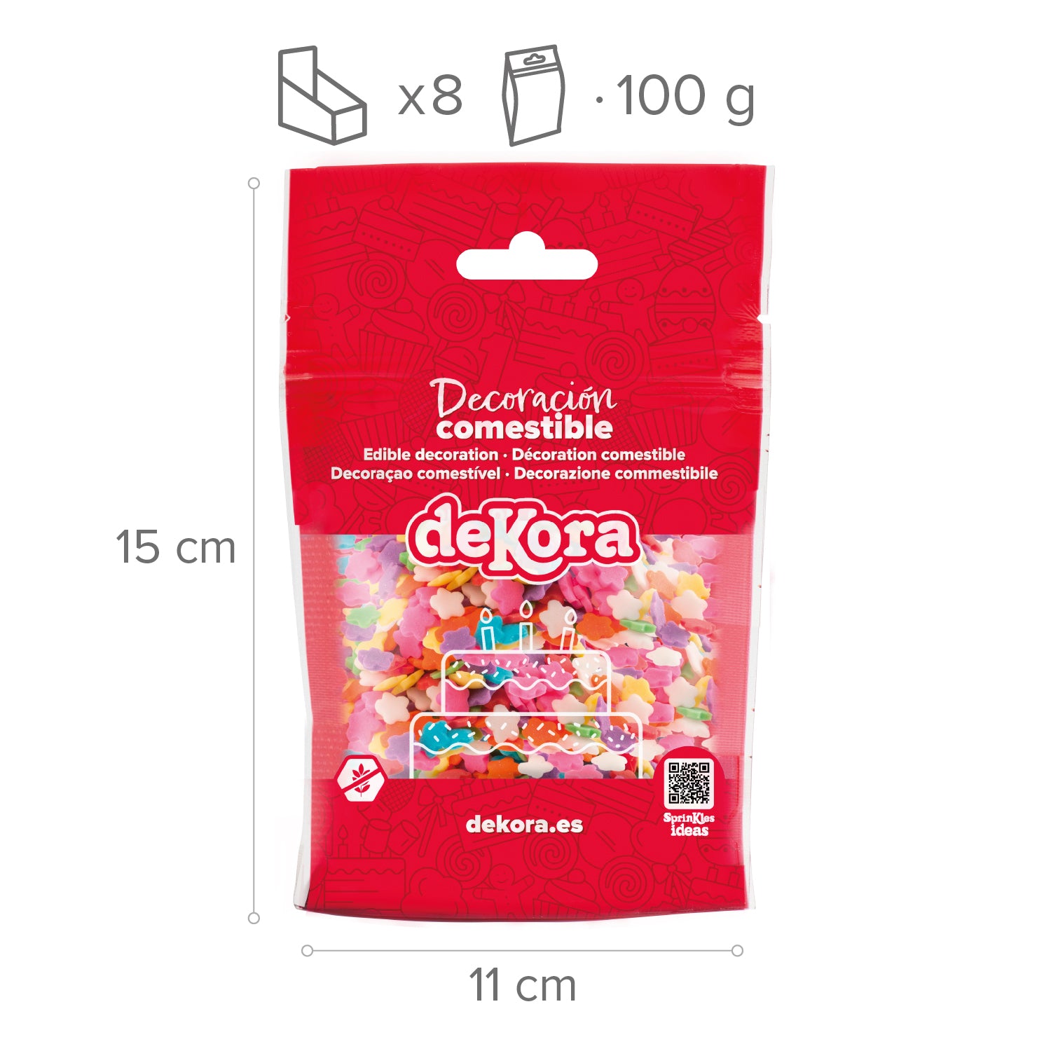 SPRINKLE MIX MULTICOLOR STARS 100GR