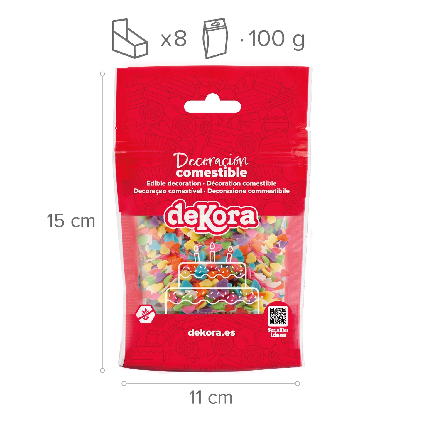 SPRINKLE MIX CORAZONES MULTICOLOR 100GR
