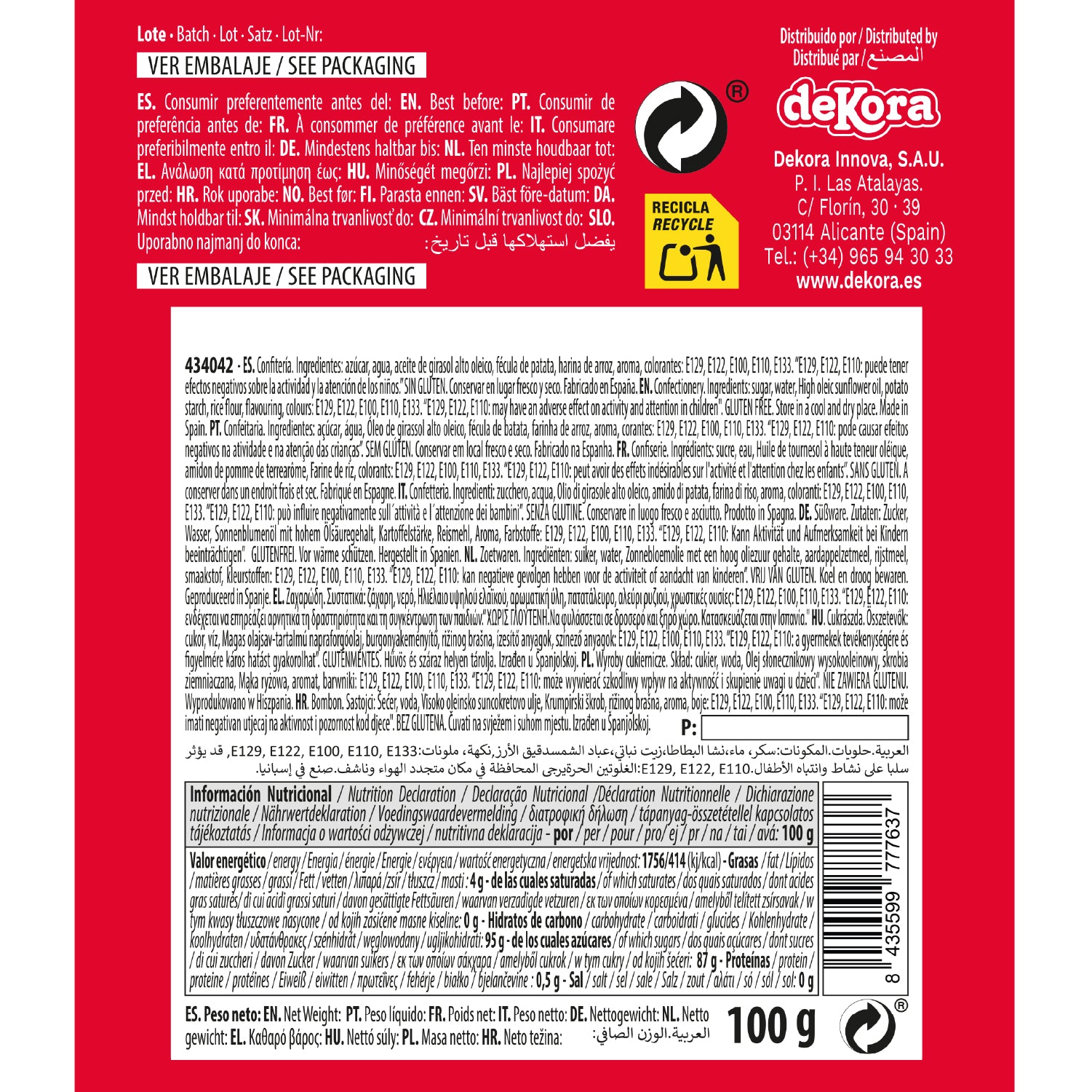 SPRINKLE MIX CORAZONES MULTICOLOR 100GR