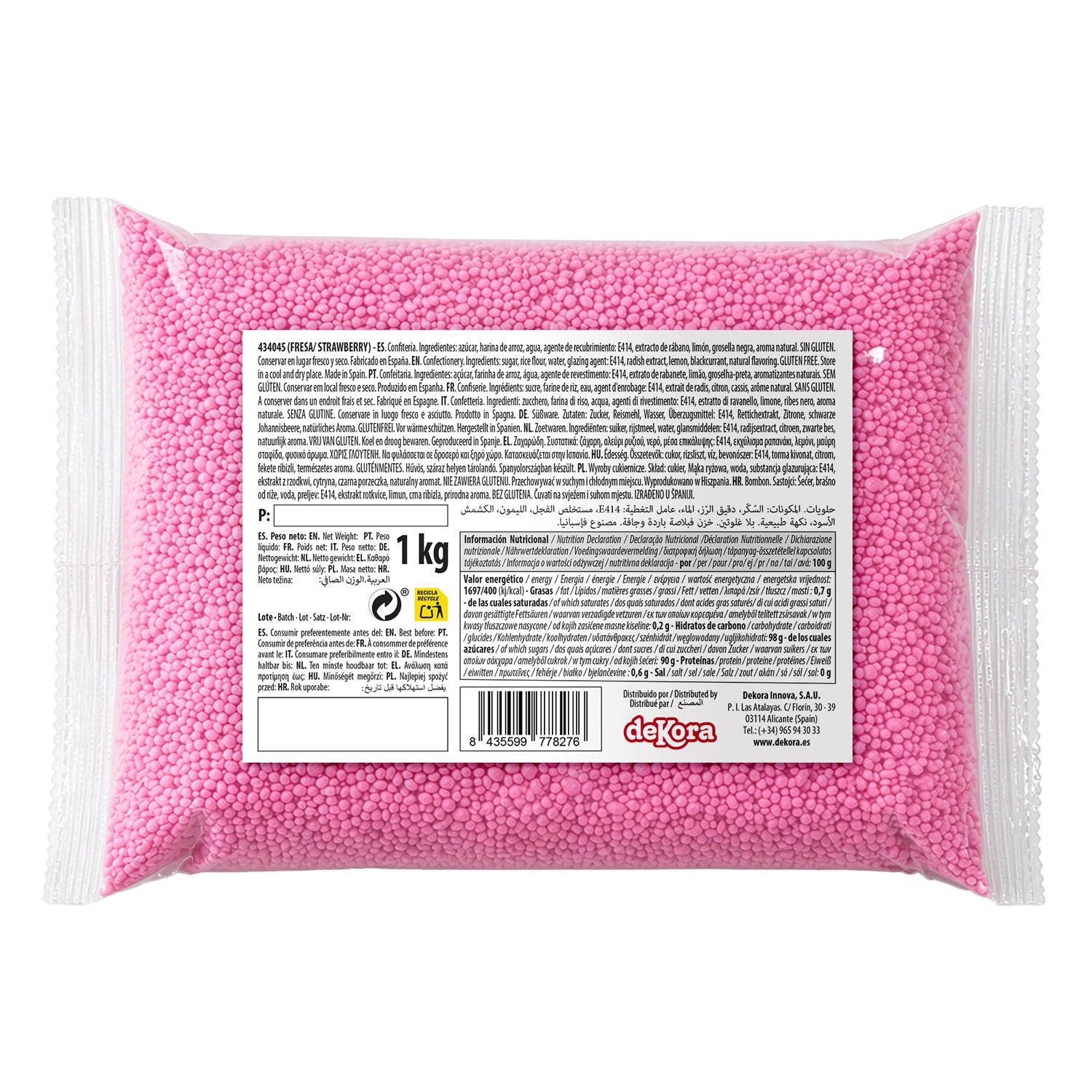 DEKOCRUNCHIES SAVEUR DE FRAISE 1KG