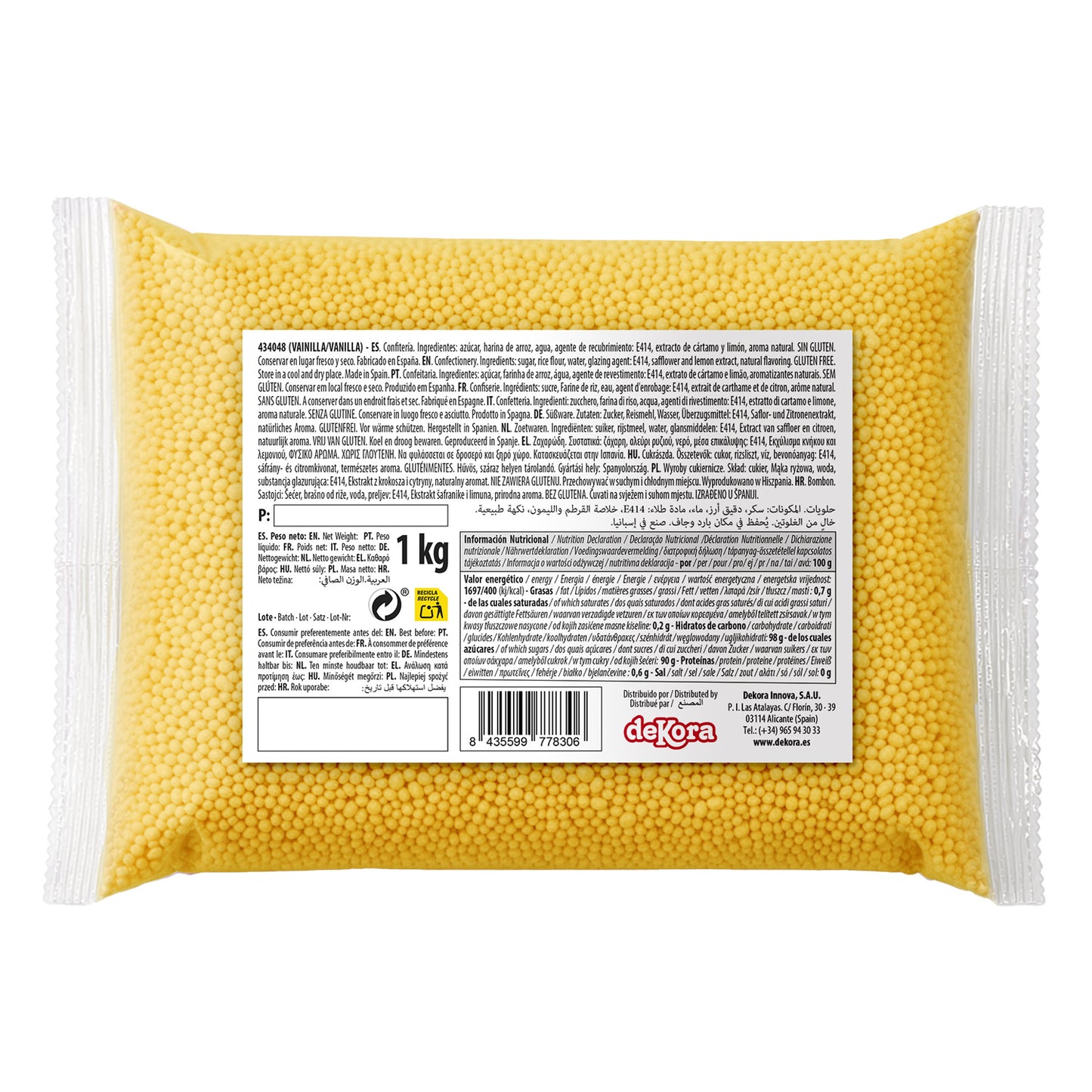 DEKOCRUNCHIES VANILLA FLAVOUR 1KG