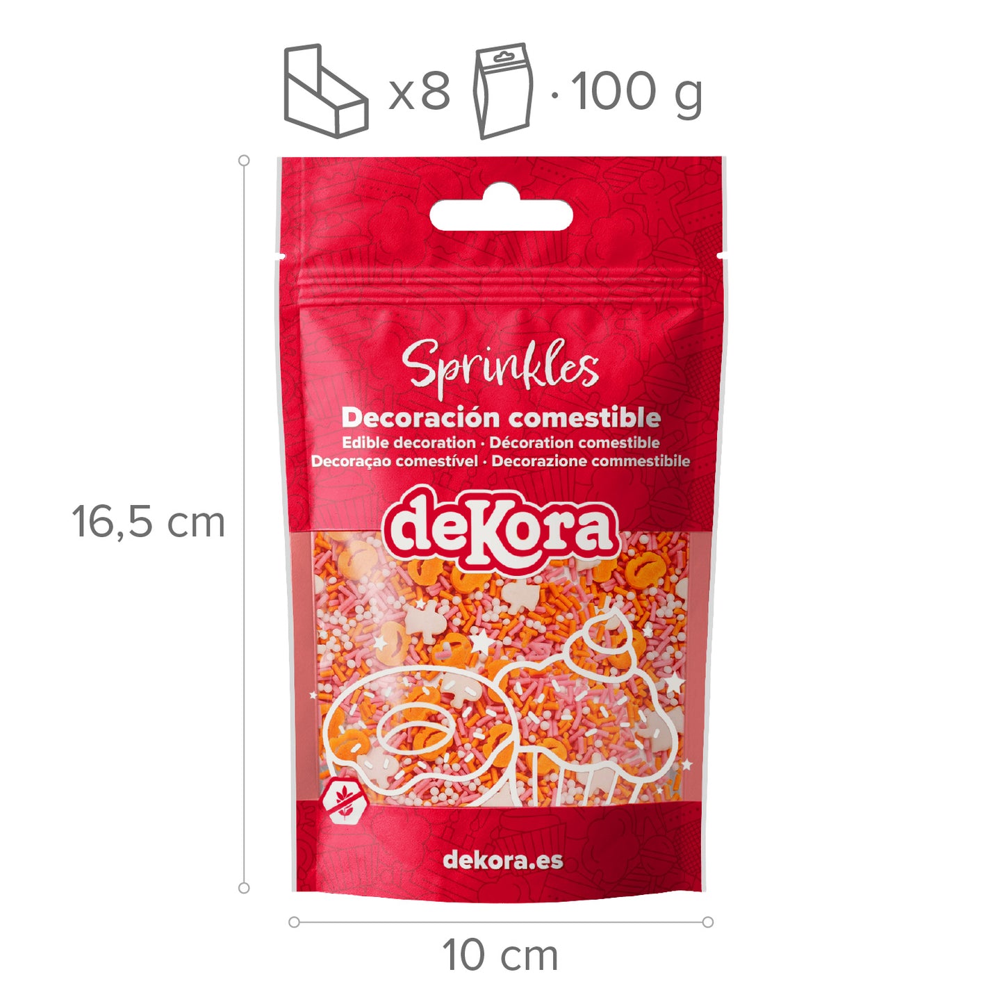 SPRINKLE MIX CALABAZA Y FANTASMA BOO-TIFUL HALLOWEEN 100GR