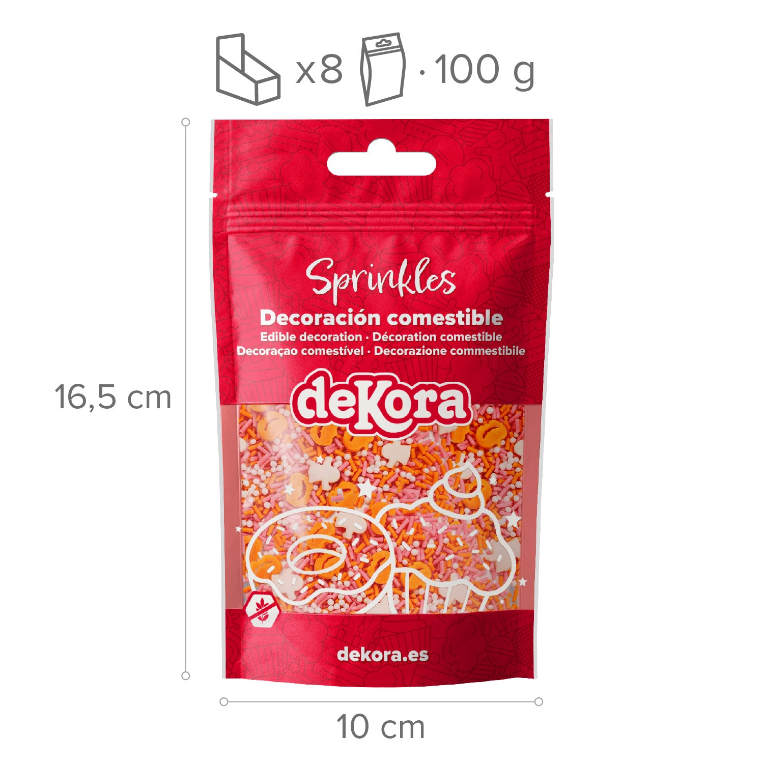SPRINKLE MIX PUMPKIN AND GHOST BOO-TIFUL HALLOWEEN 100GR