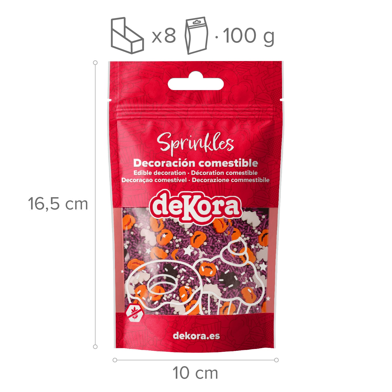 SPRINKLE MIX PUMPKIN AND BATS ENCHANTED NIGHT 100GR